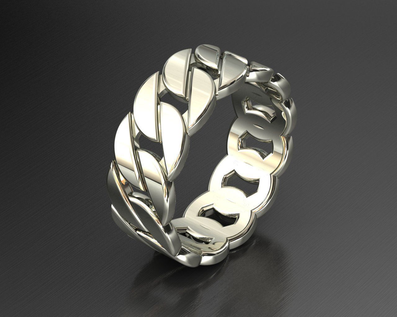Link Chain Ring full size 4-12 US 3D print model_2