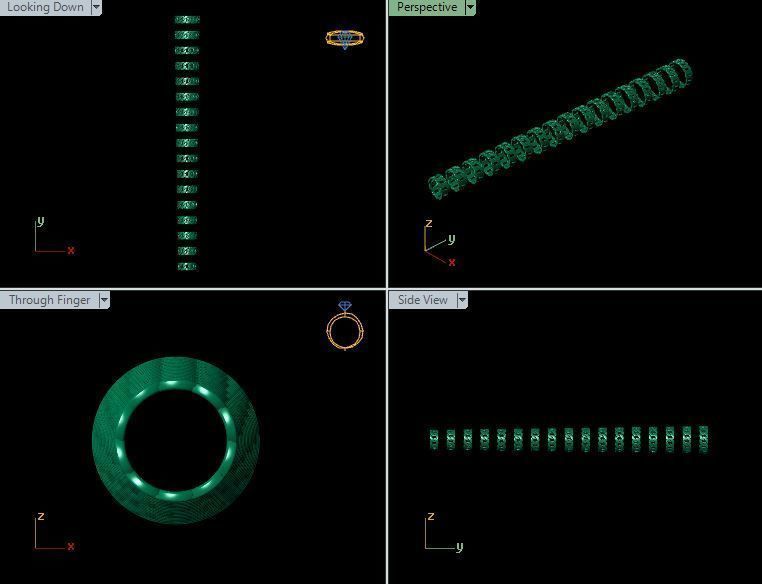 Link Chain Ring full size 4-12 US 3D print model_30