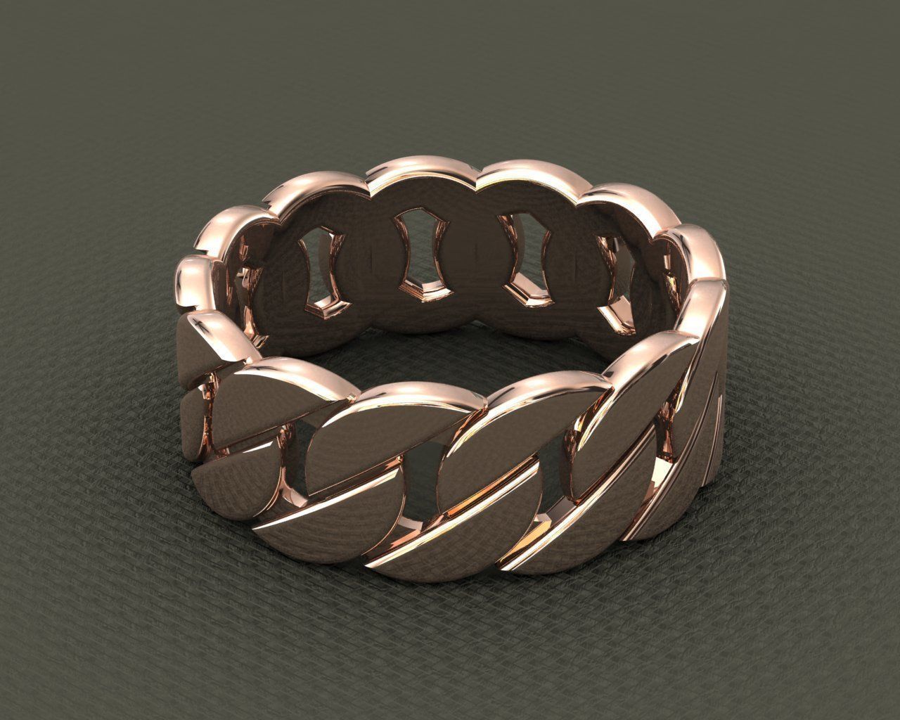 Link Chain Ring full size 4-12 US 3D print model_26