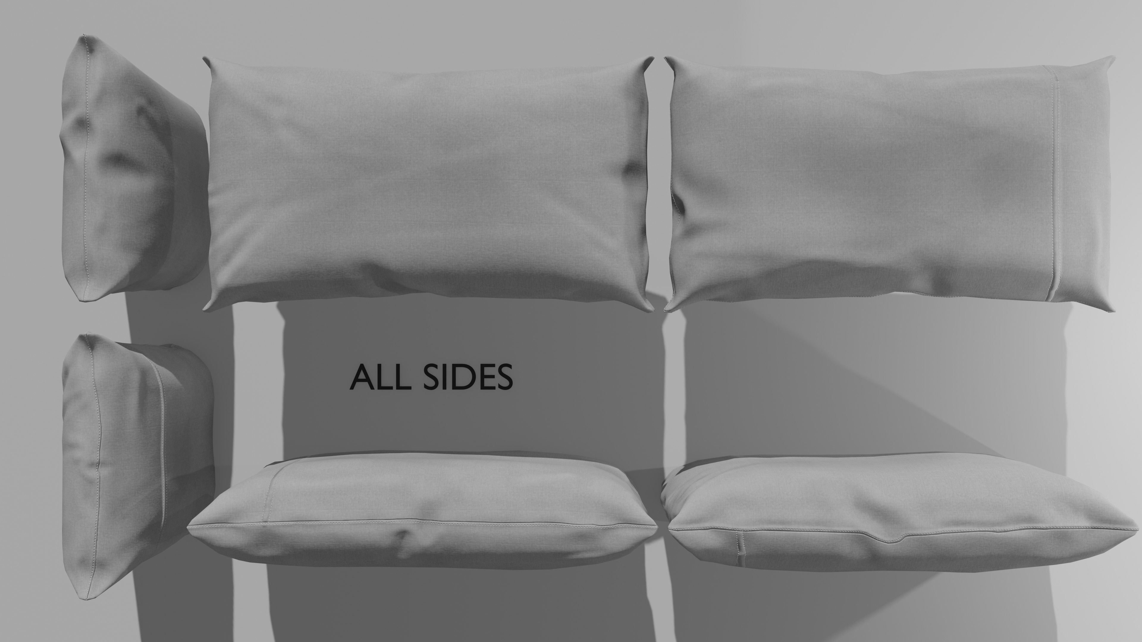 Old Bed Modular Low-poly 3D model_16