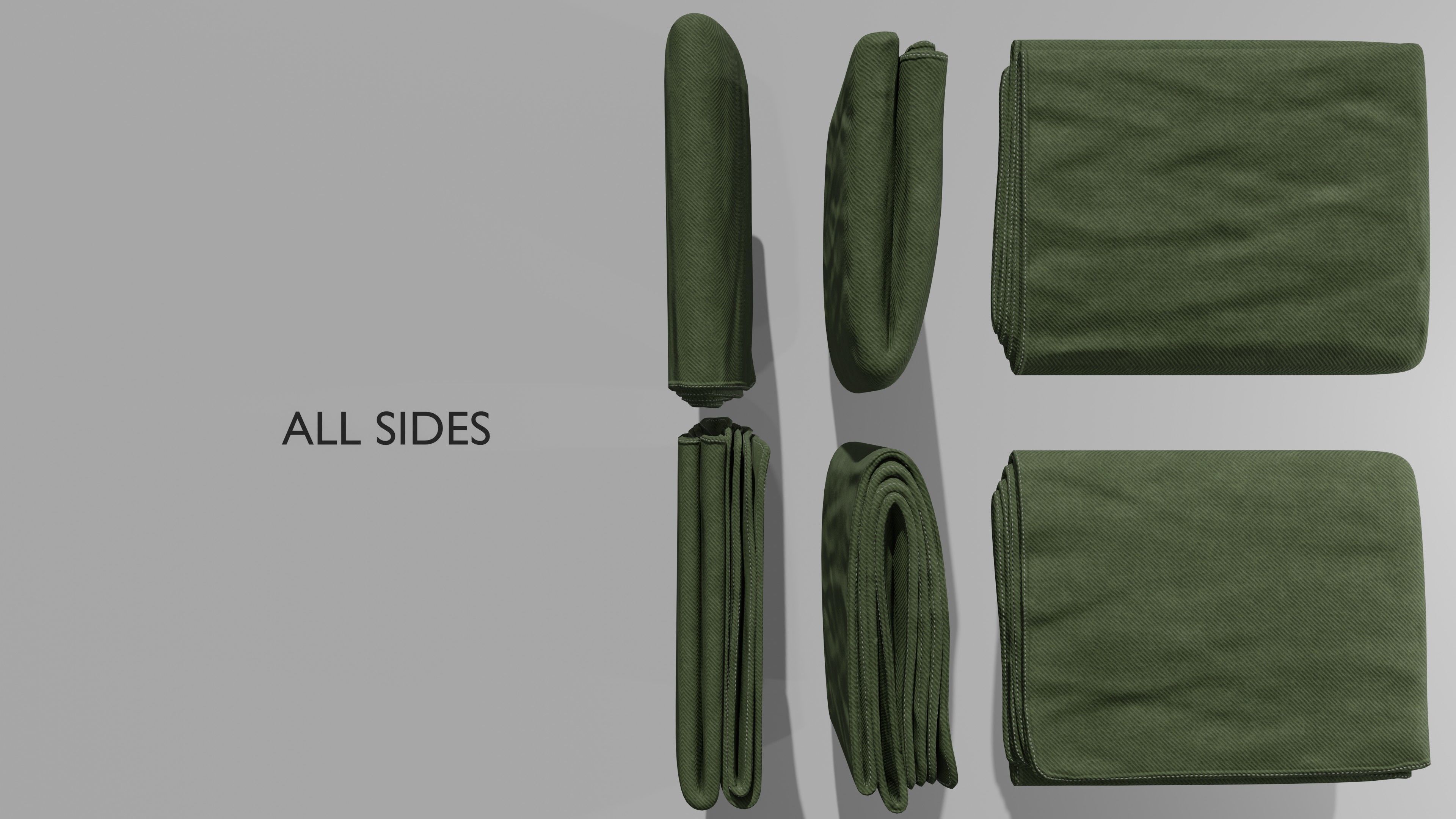 Old Bed Modular Low-poly 3D model_14