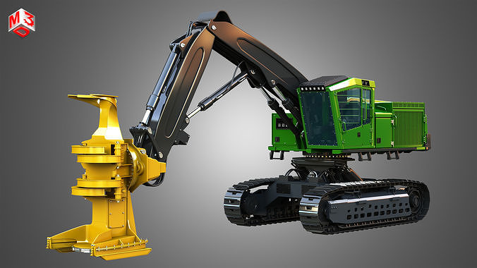 959MH Tracked Feller Buncher 3D model