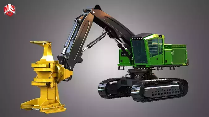 959MH Tracked Feller Buncher 3D model