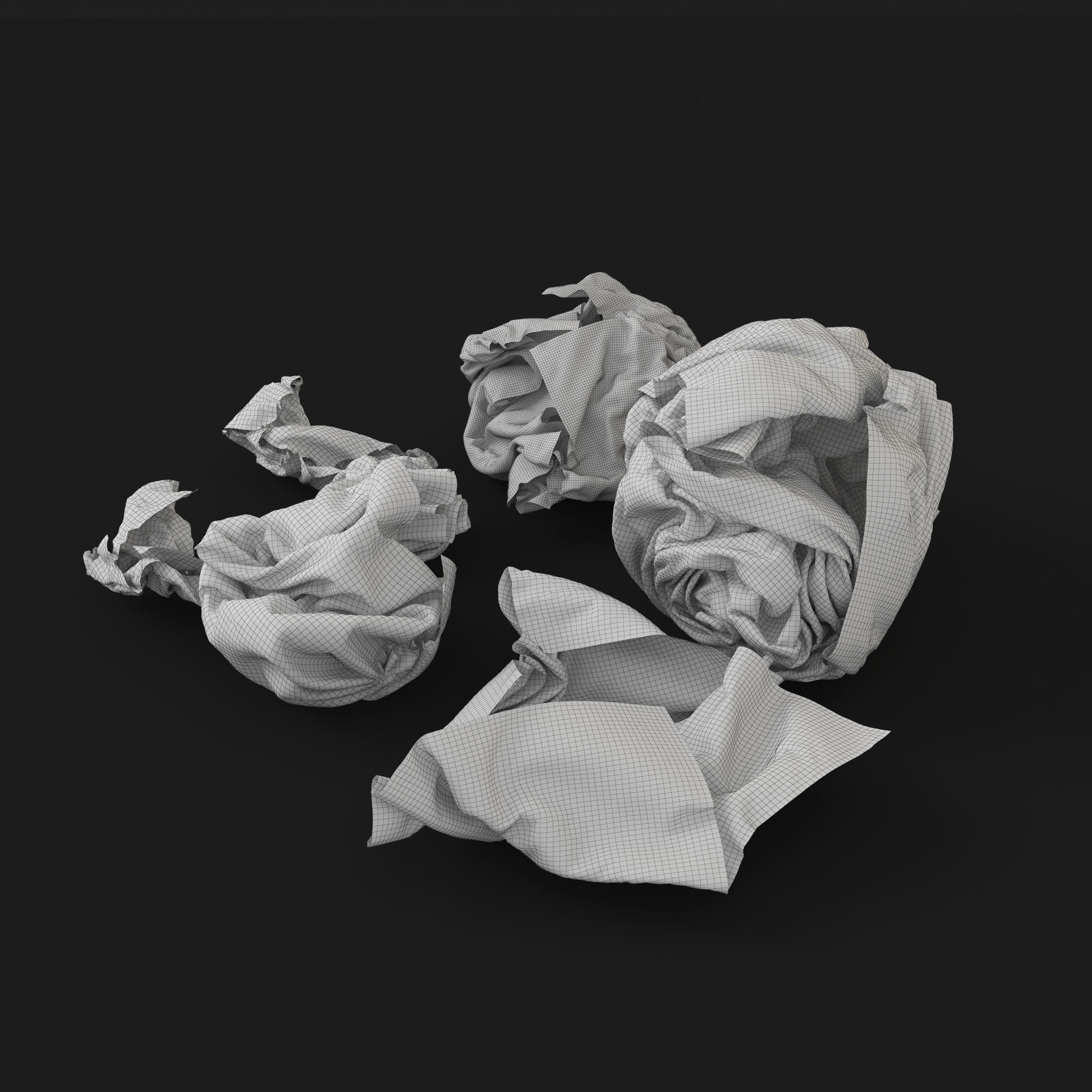 Crumpled Paper 3D model_4