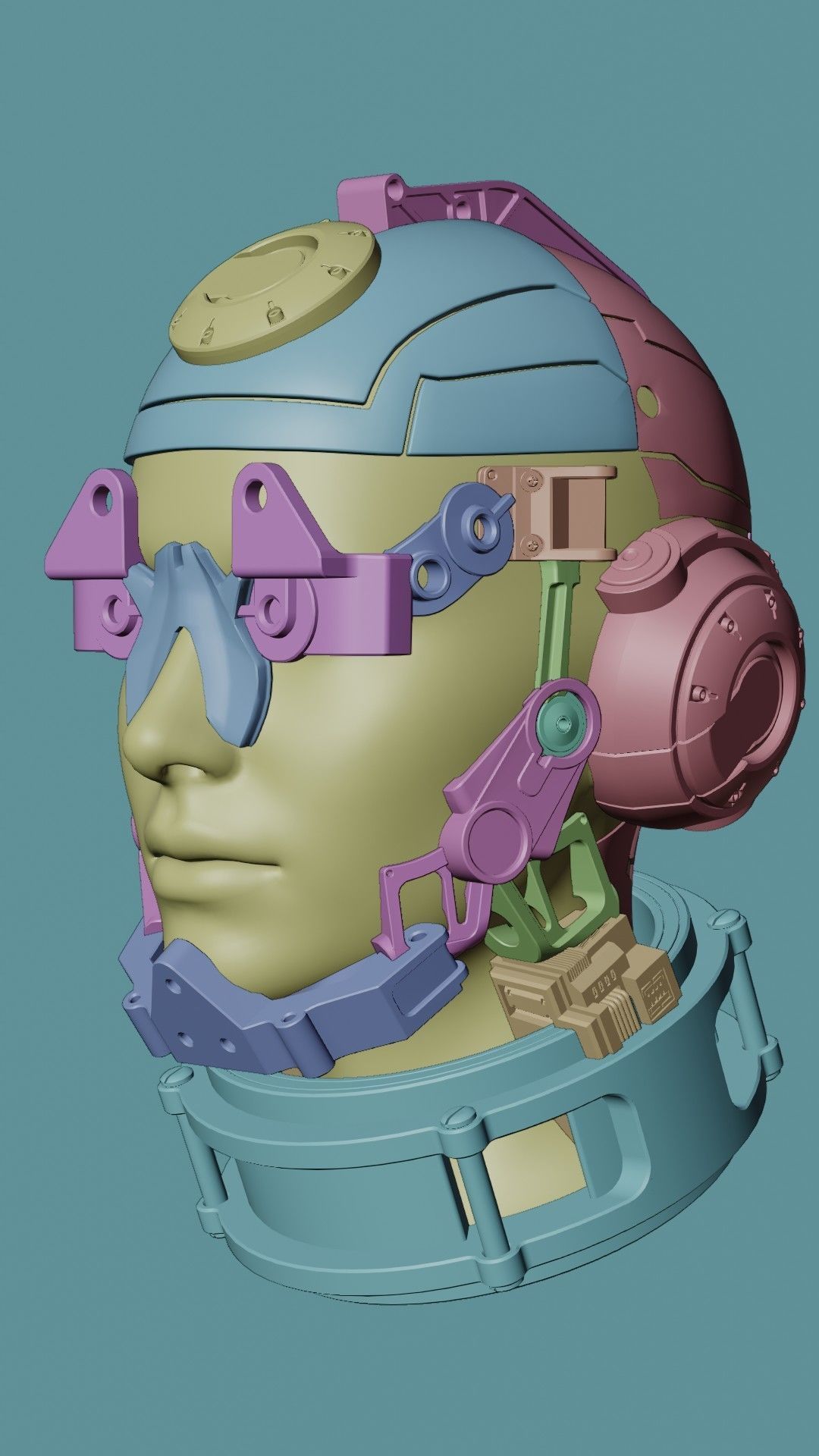 Sci-fi Character Cyborg 002 3D model_21
