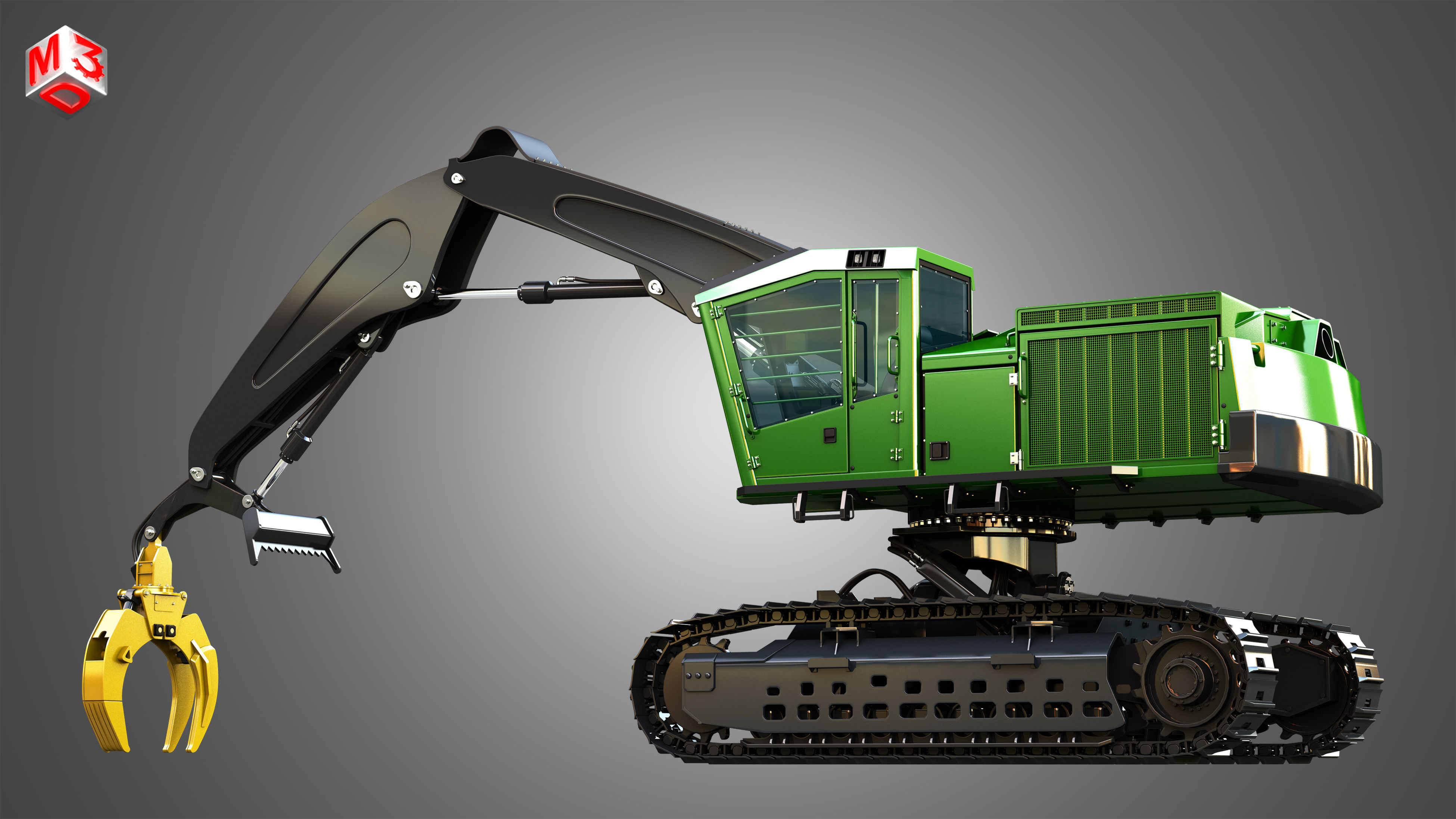 959MH Tracked Log Loader 3D model_13