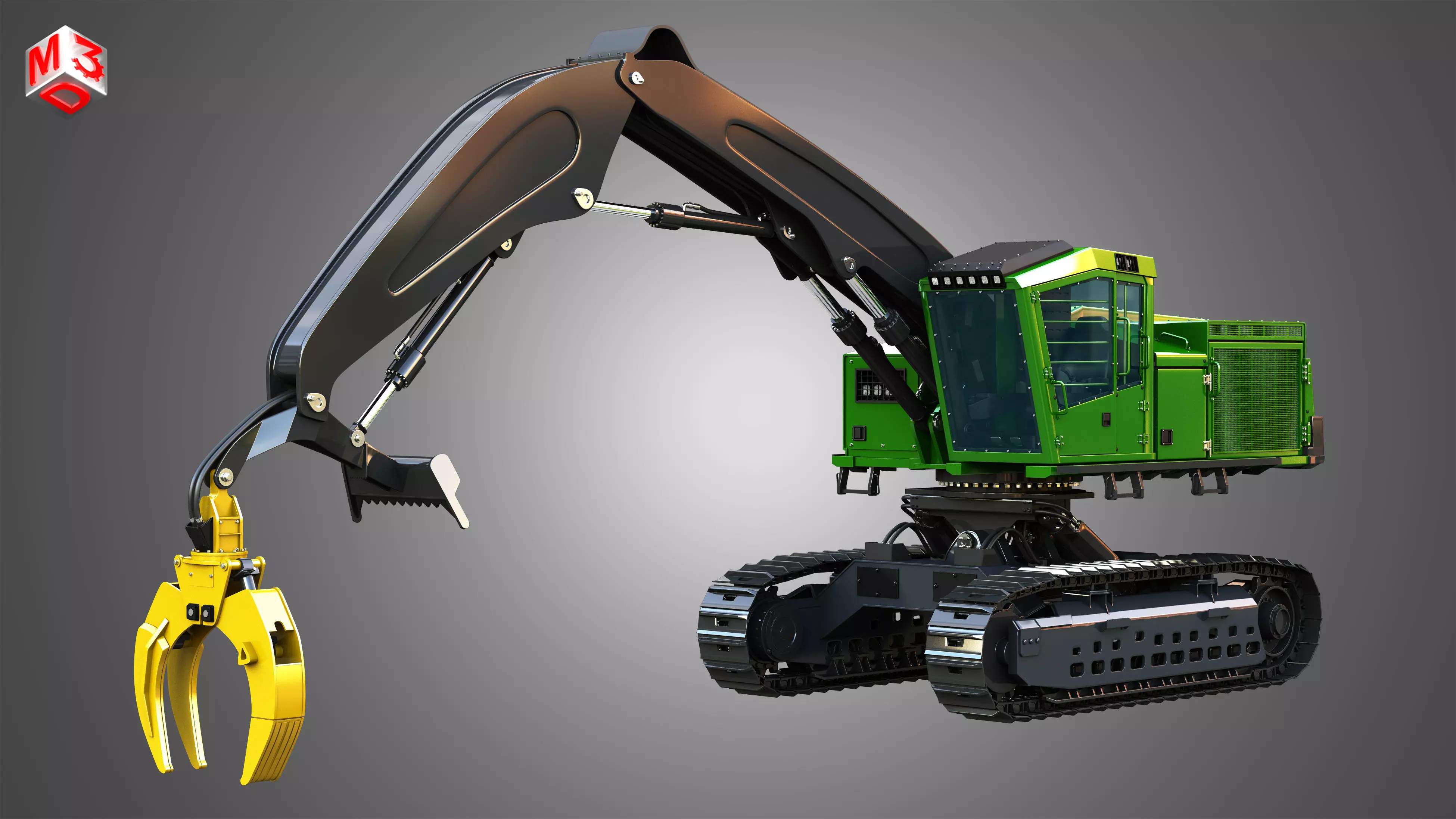 959MH Tracked Log Loader 3D model_0