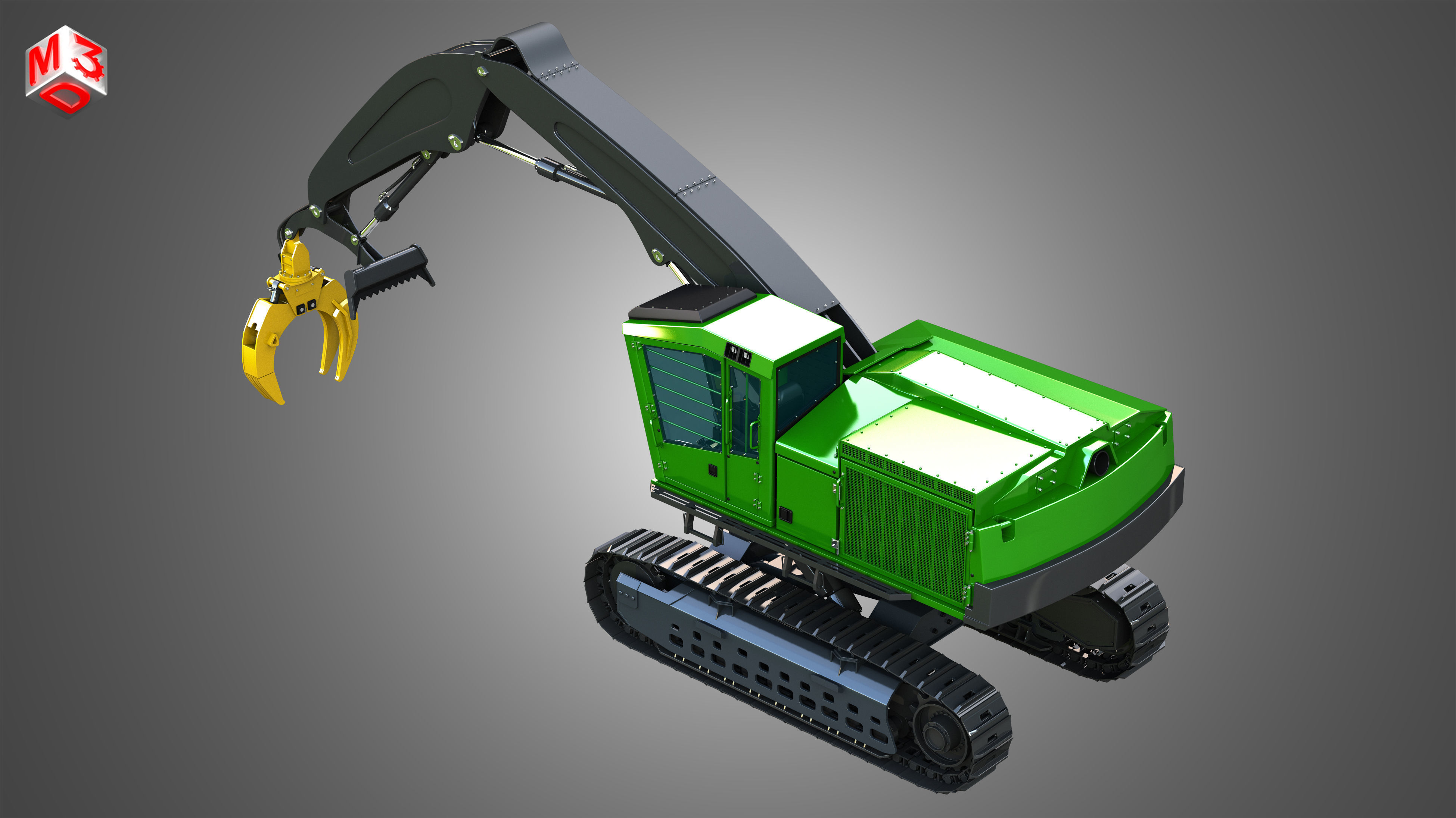 959MH Tracked Log Loader 3D model_19