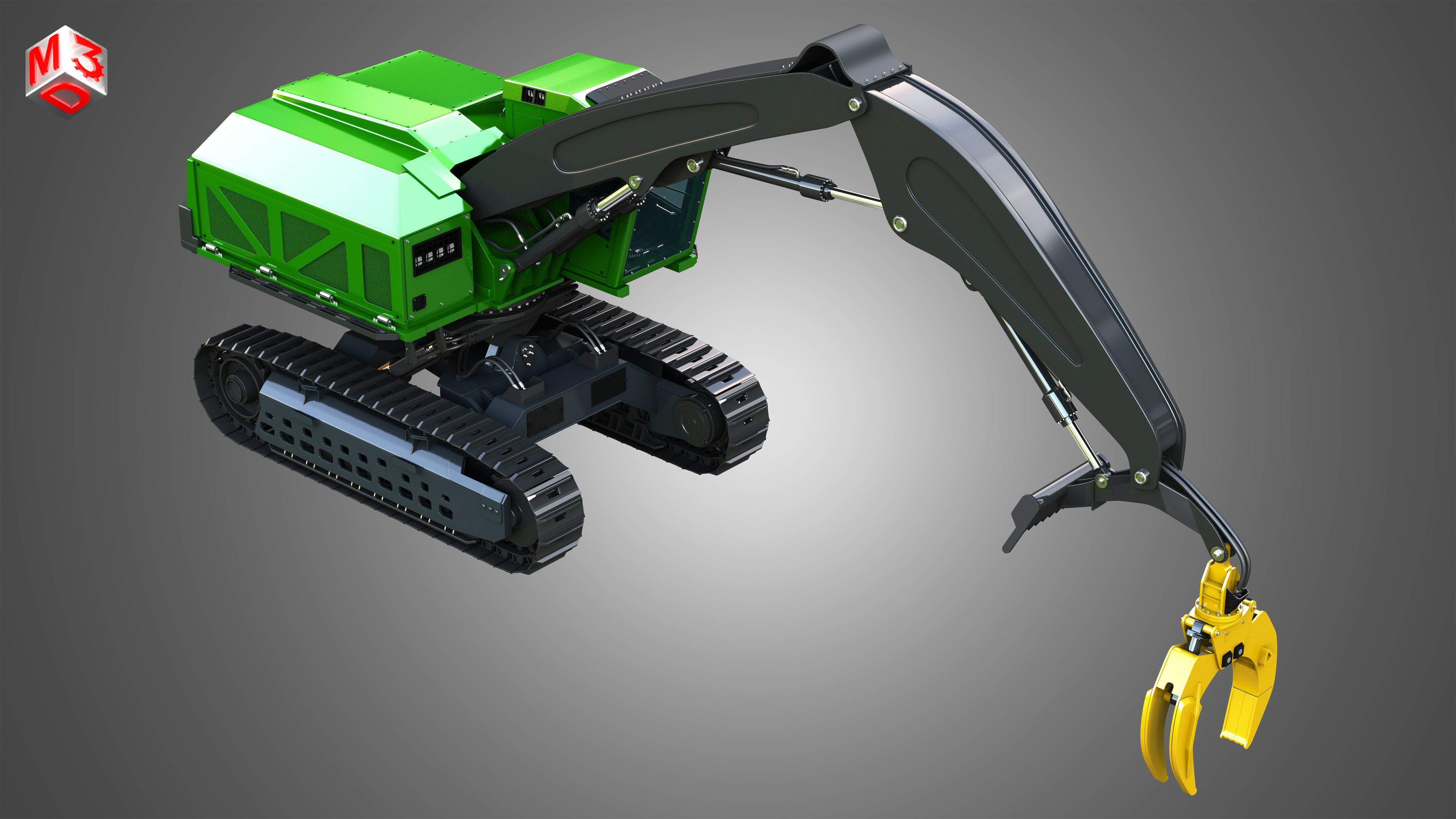 959MH Tracked Log Loader 3D model_18