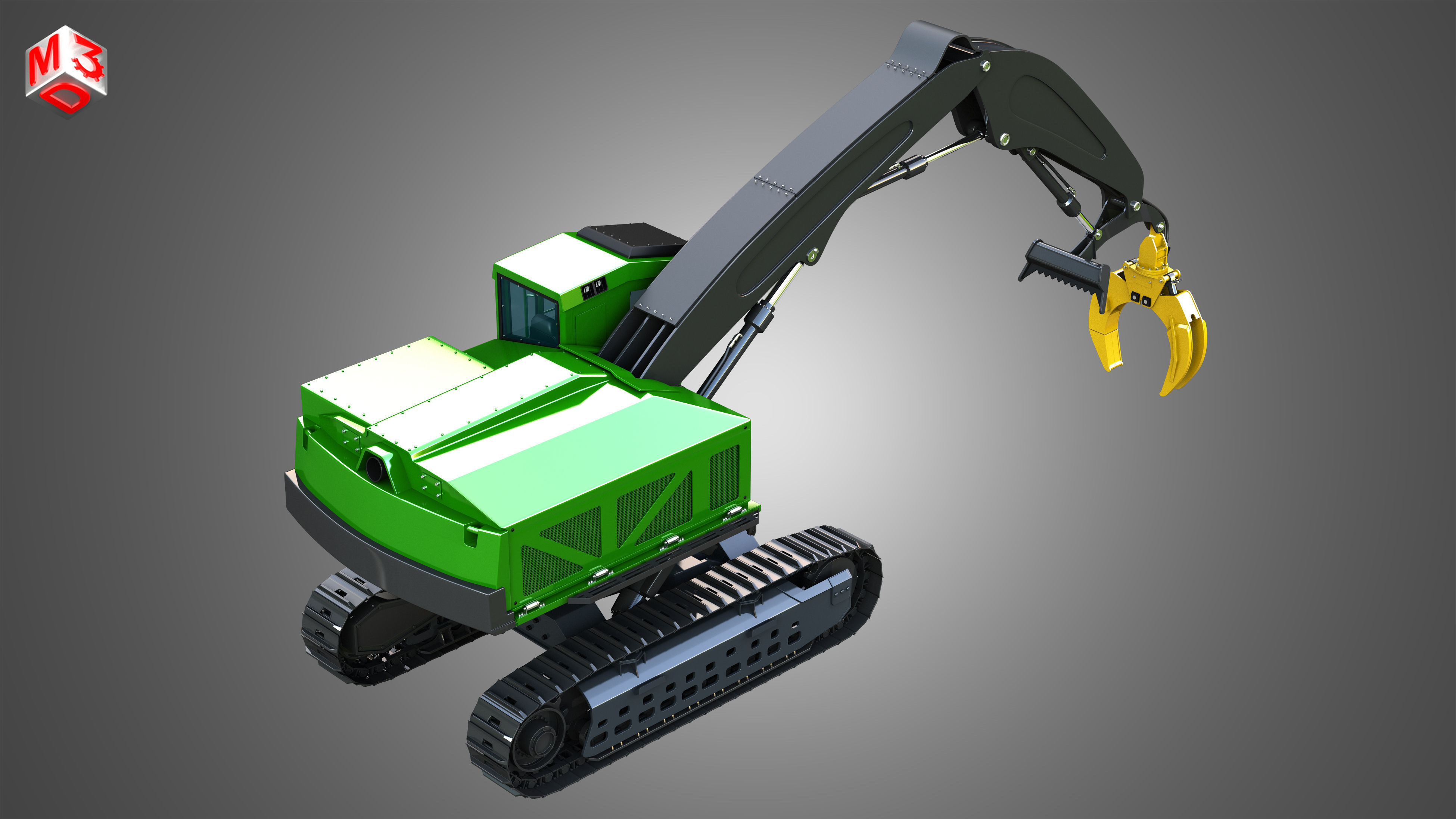 959MH Tracked Log Loader 3D model_17