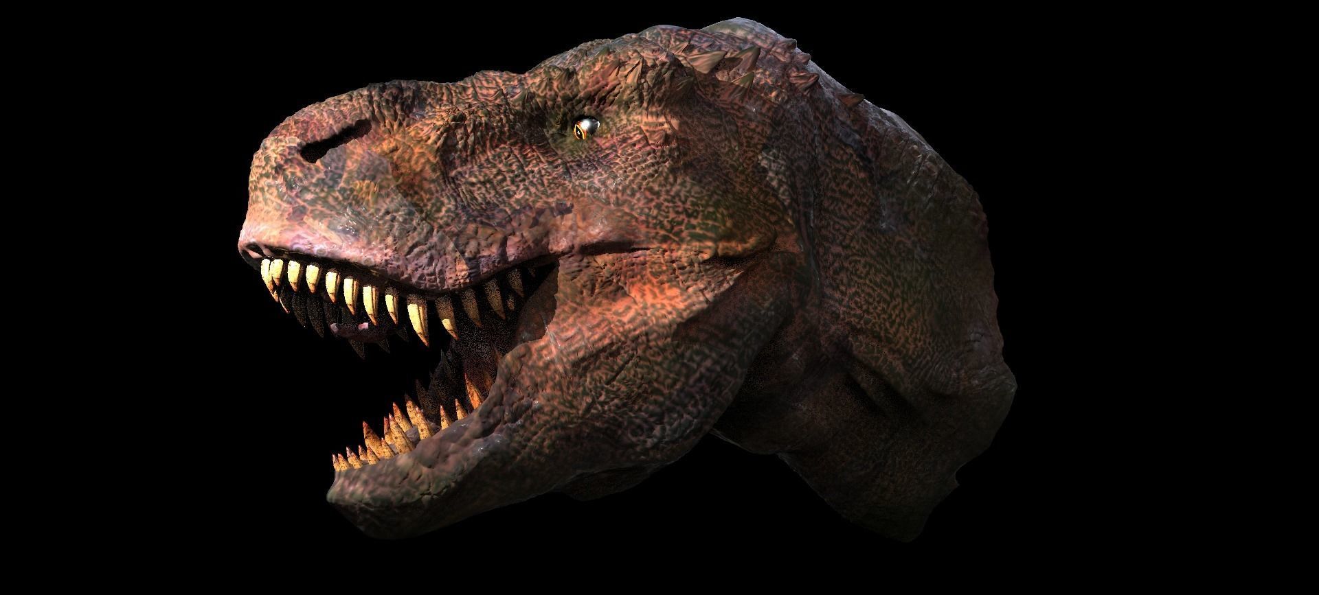 T Rex Head Sculpture 2  3D model_5