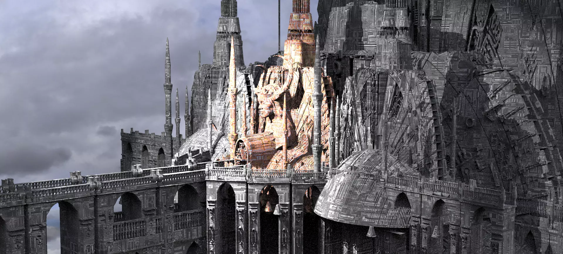 Alien Holy Temples Kitbash 3D model_0