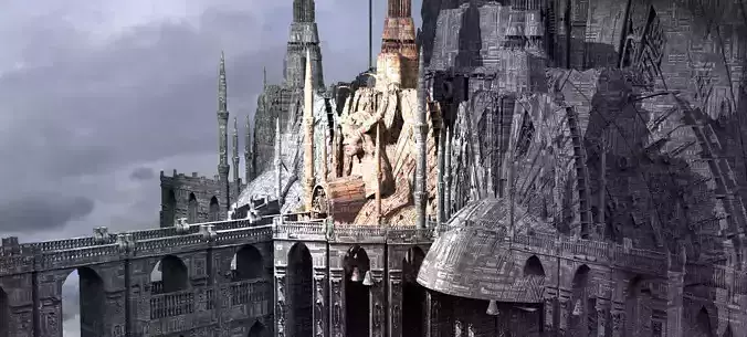 Alien Holy Temples Kitbash 3D model