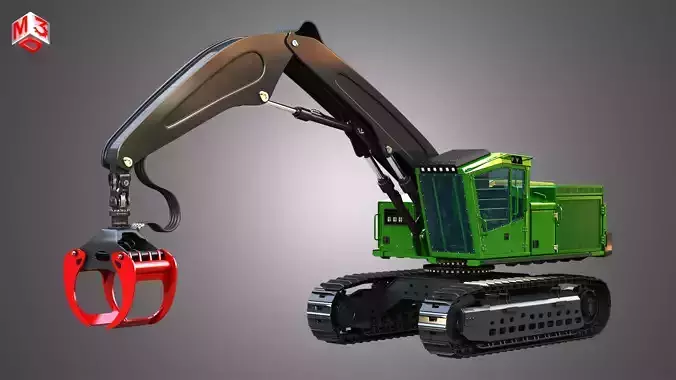 953MH Tracked Log Loader 3D model