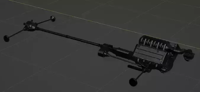 Transmission with V8 engine Free low-poly 3D model