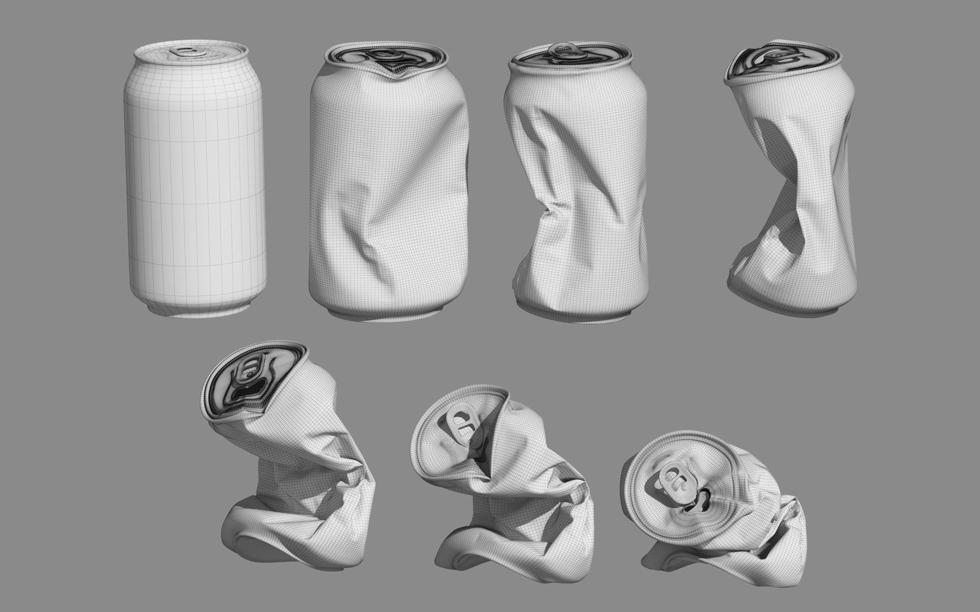 Crushed Aluminum Can 3D model_18