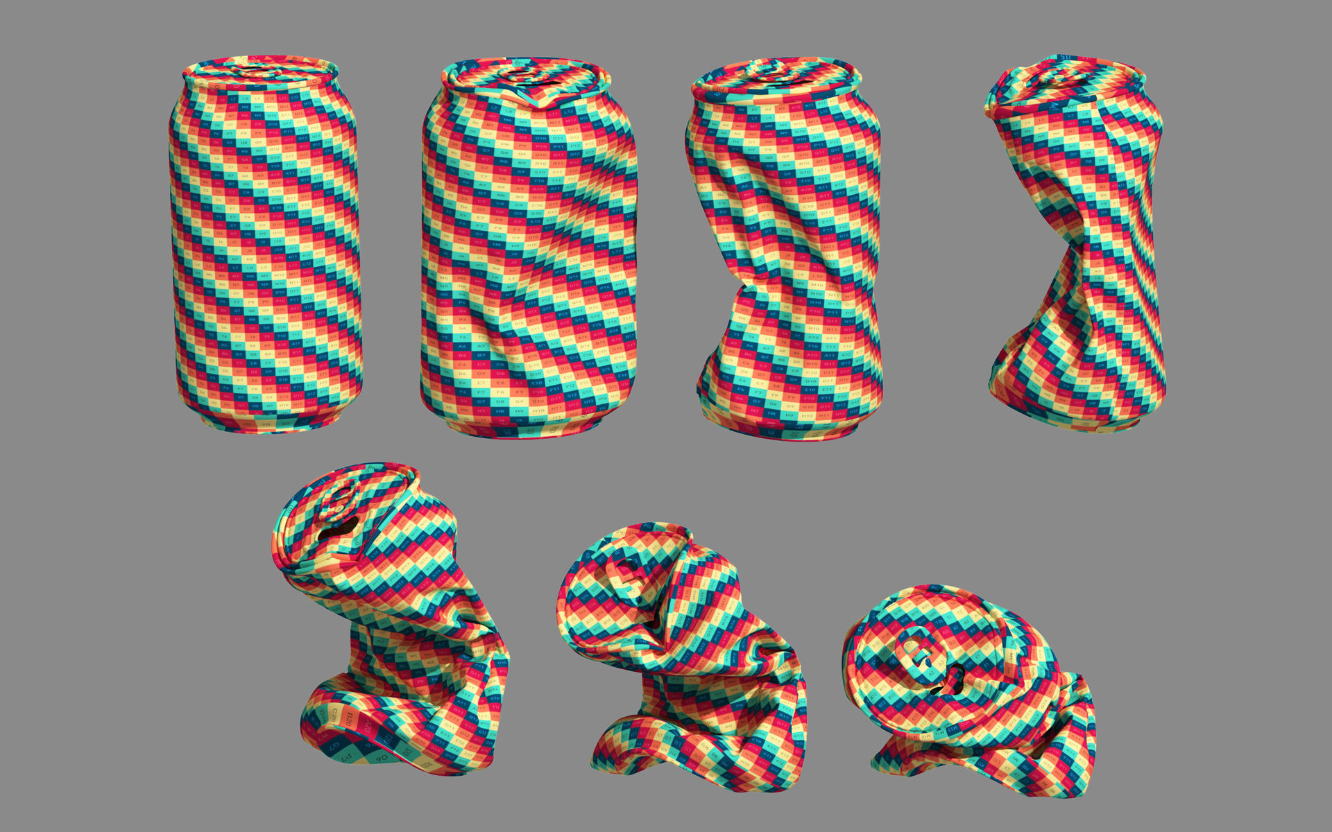 Crushed Aluminum Can 3D model_19