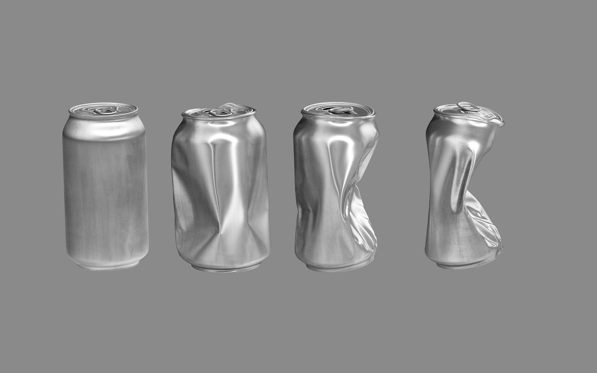 Crushed Aluminum Can 3D model_9