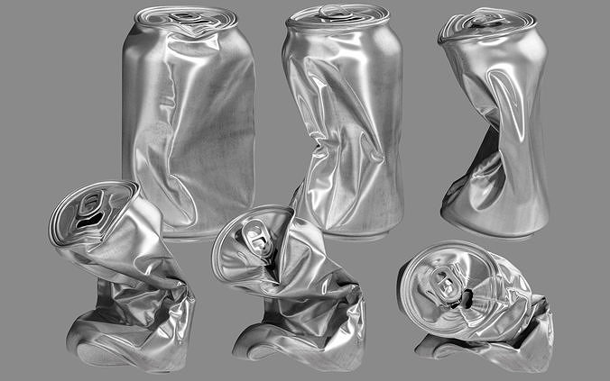 Crushed Aluminum Can 3D model