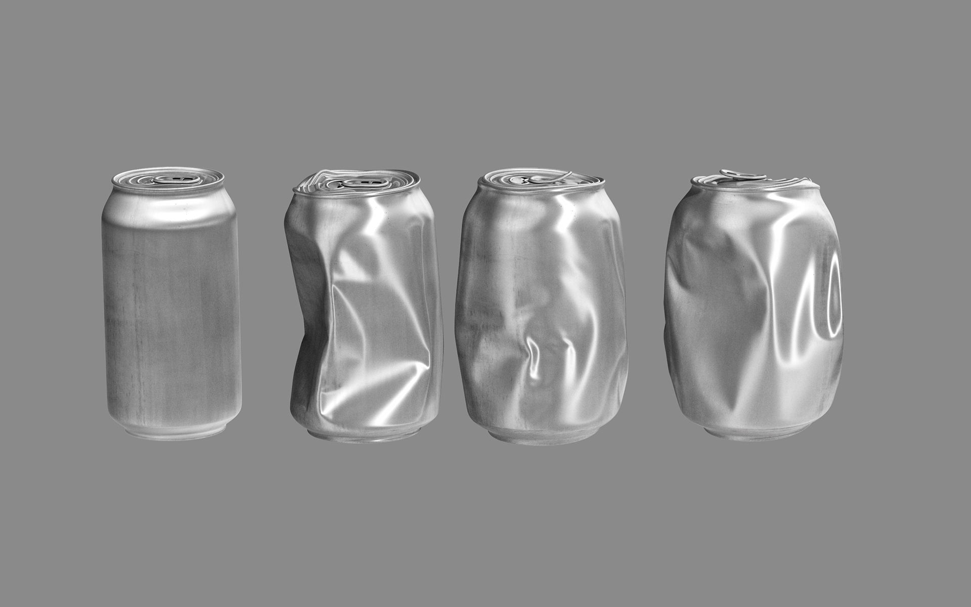 Crushed Aluminum Can 3D model_10