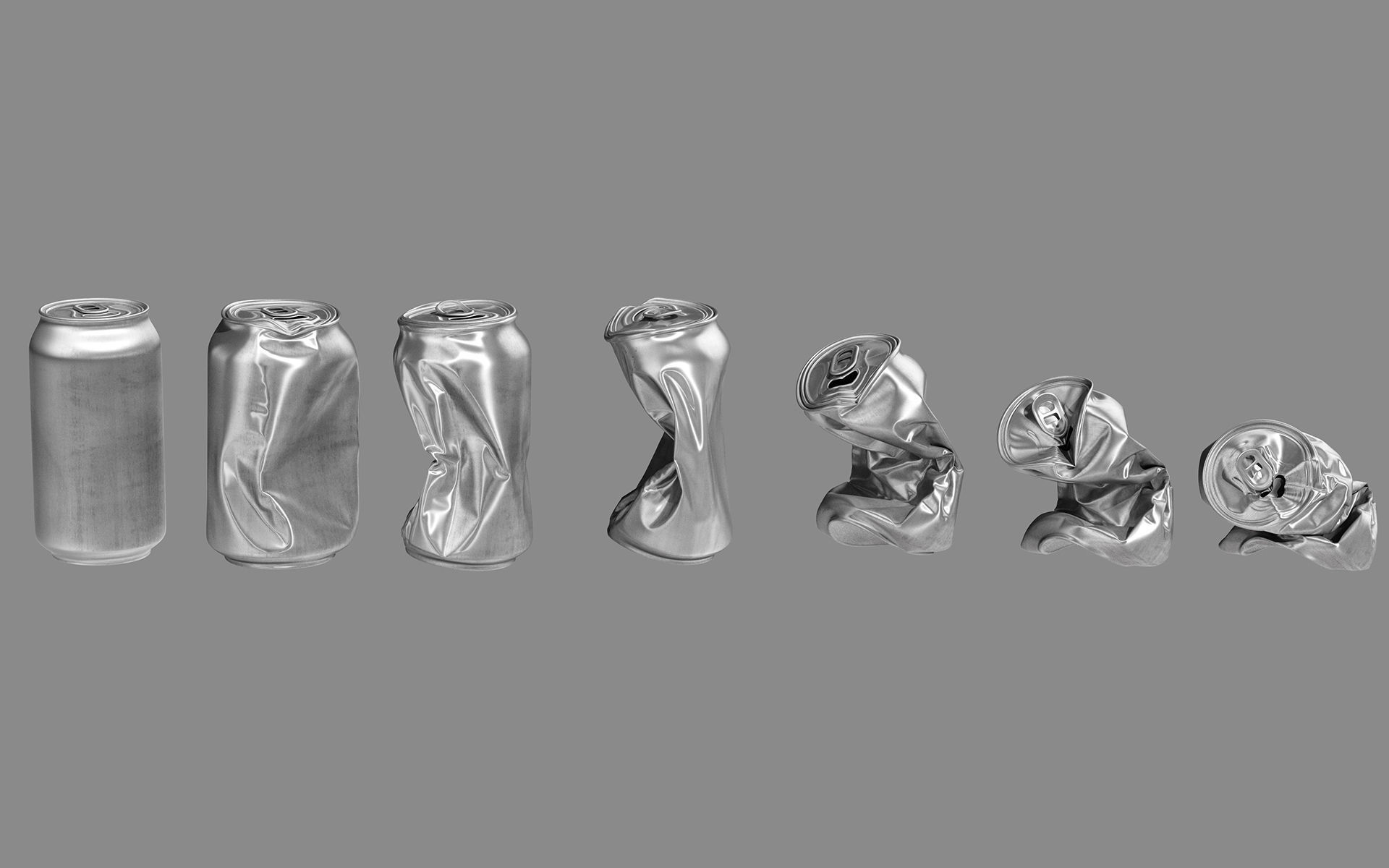 Crushed Aluminum Can 3D model_1
