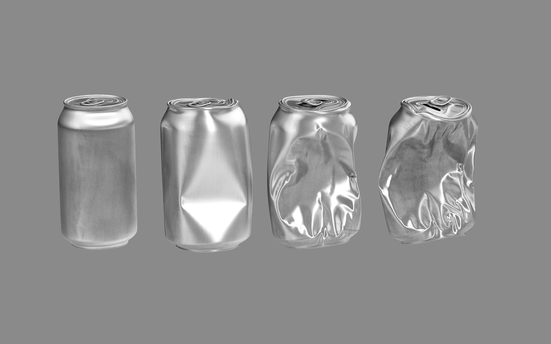 Crushed Aluminum Can 3D model_8