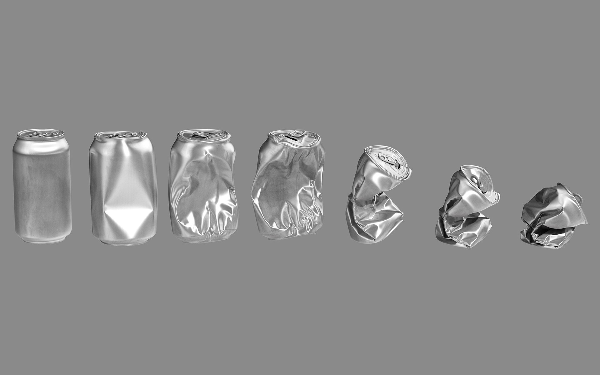 Crushed Aluminum Can 3D model_3