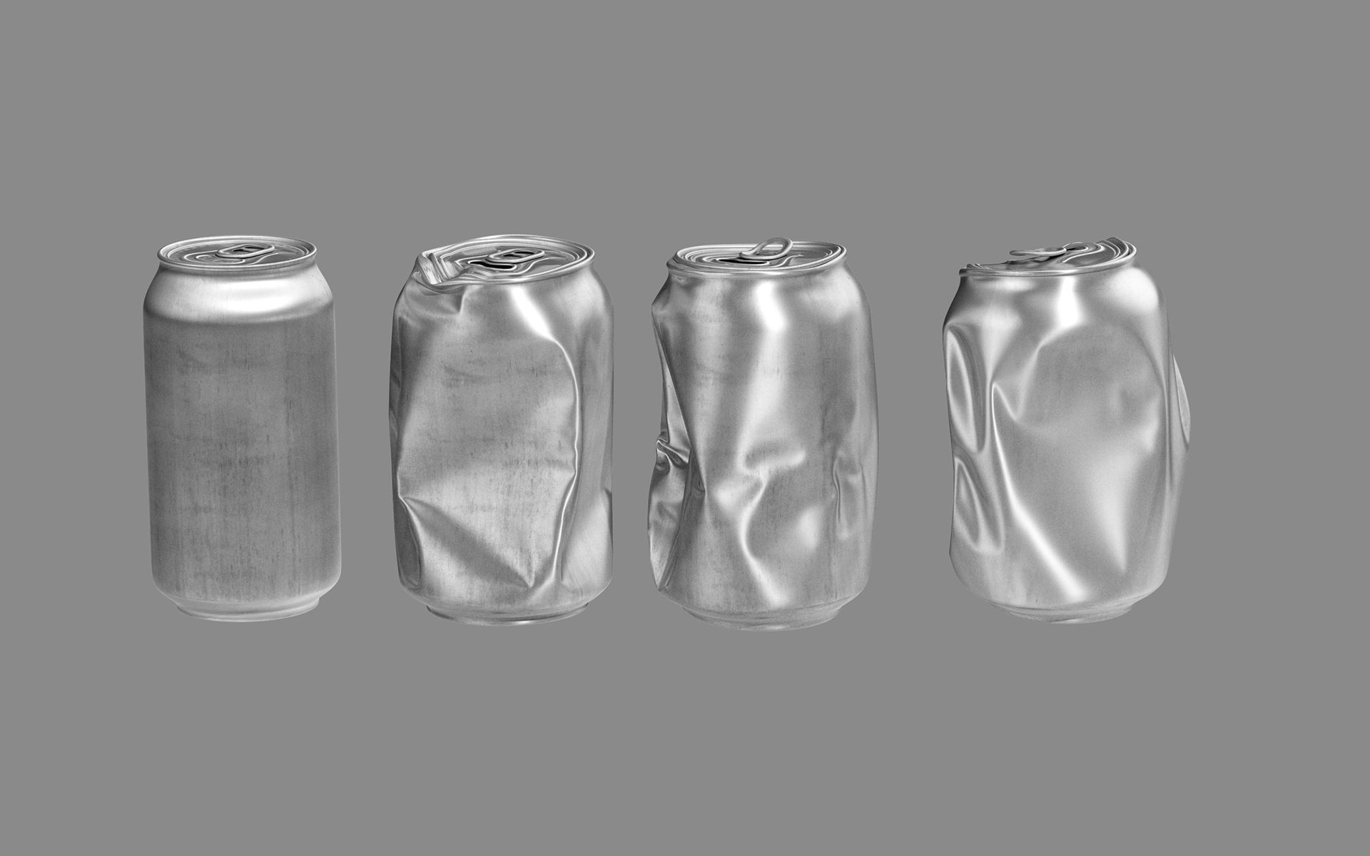 Crushed Aluminum Can 3D model_11