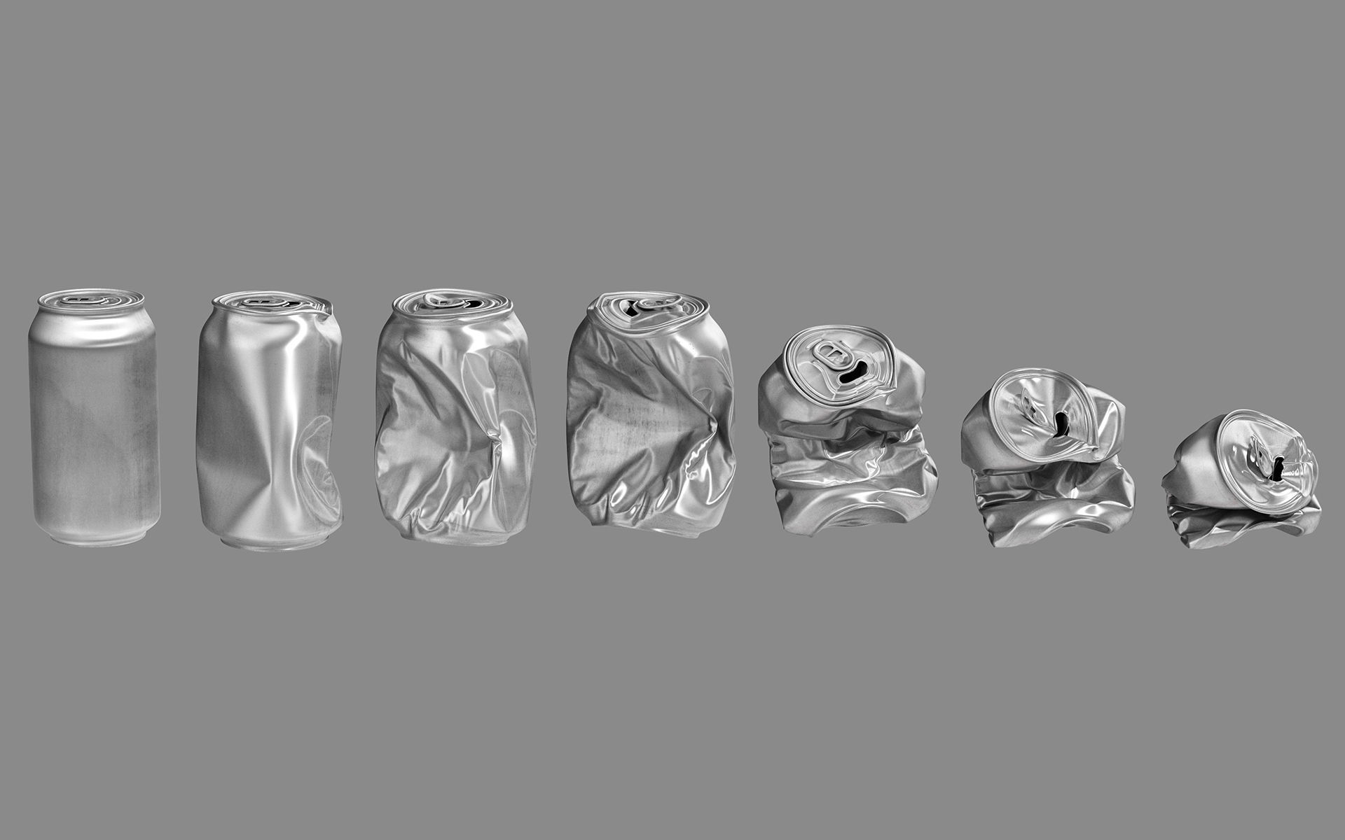 Crushed Aluminum Can 3D model_2