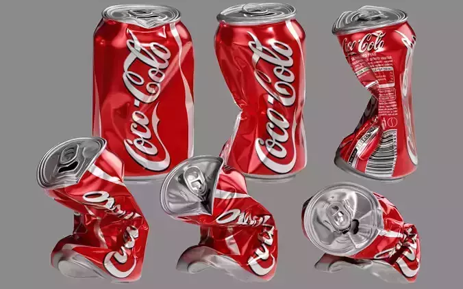 Crushed Soda Can Collection 3D model