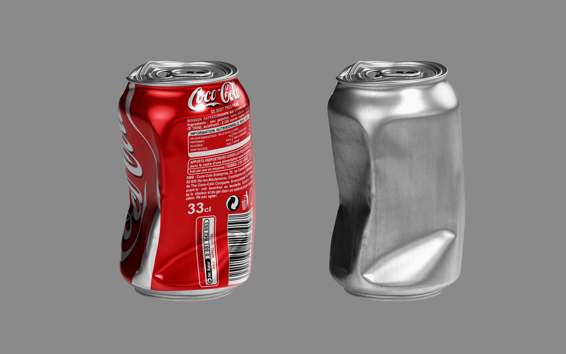 Crushed Soda Can 01 3D model_12