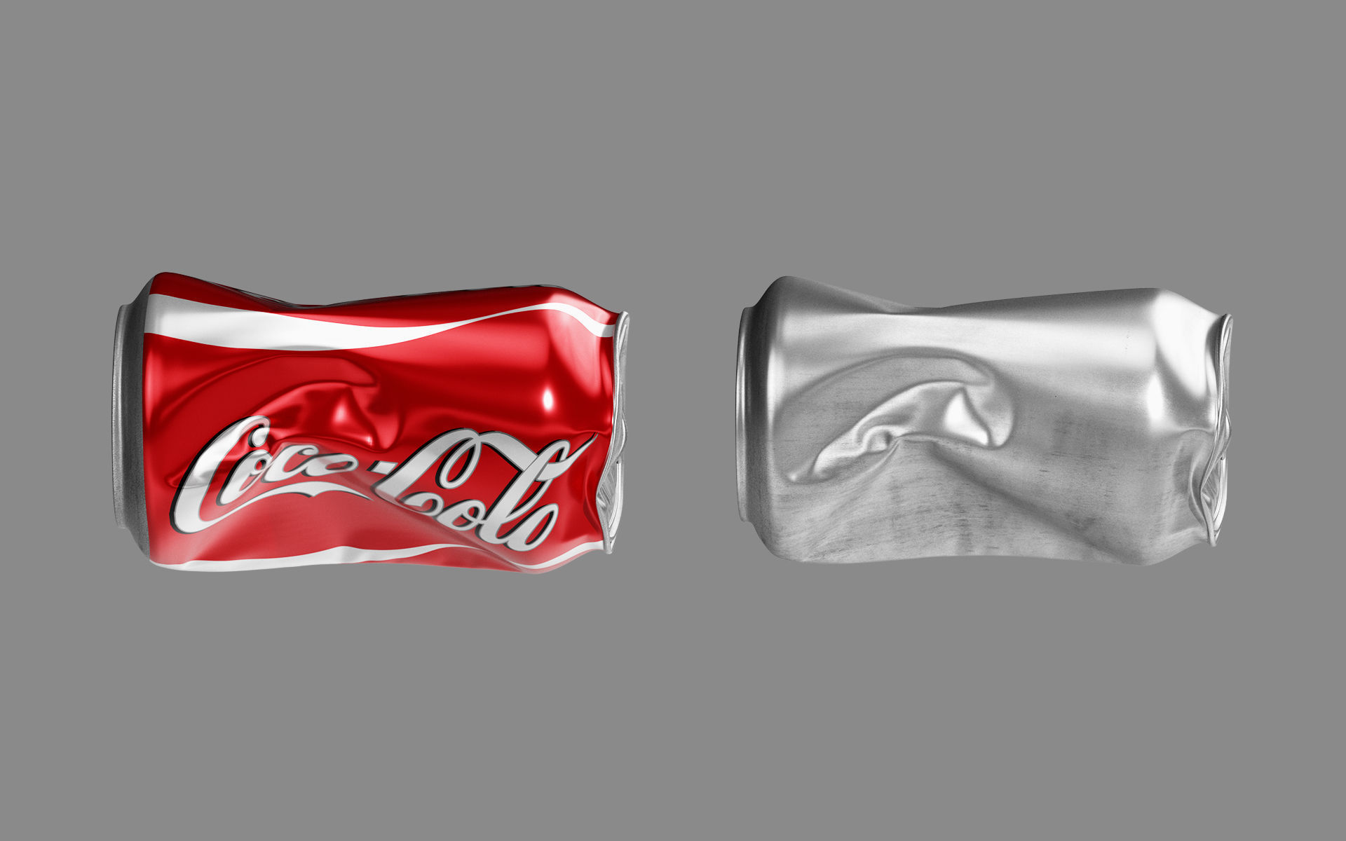 Crushed Soda Can 01 3D model_3