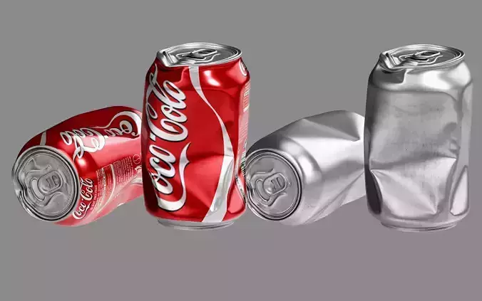 Crushed Soda Can 01 3D model