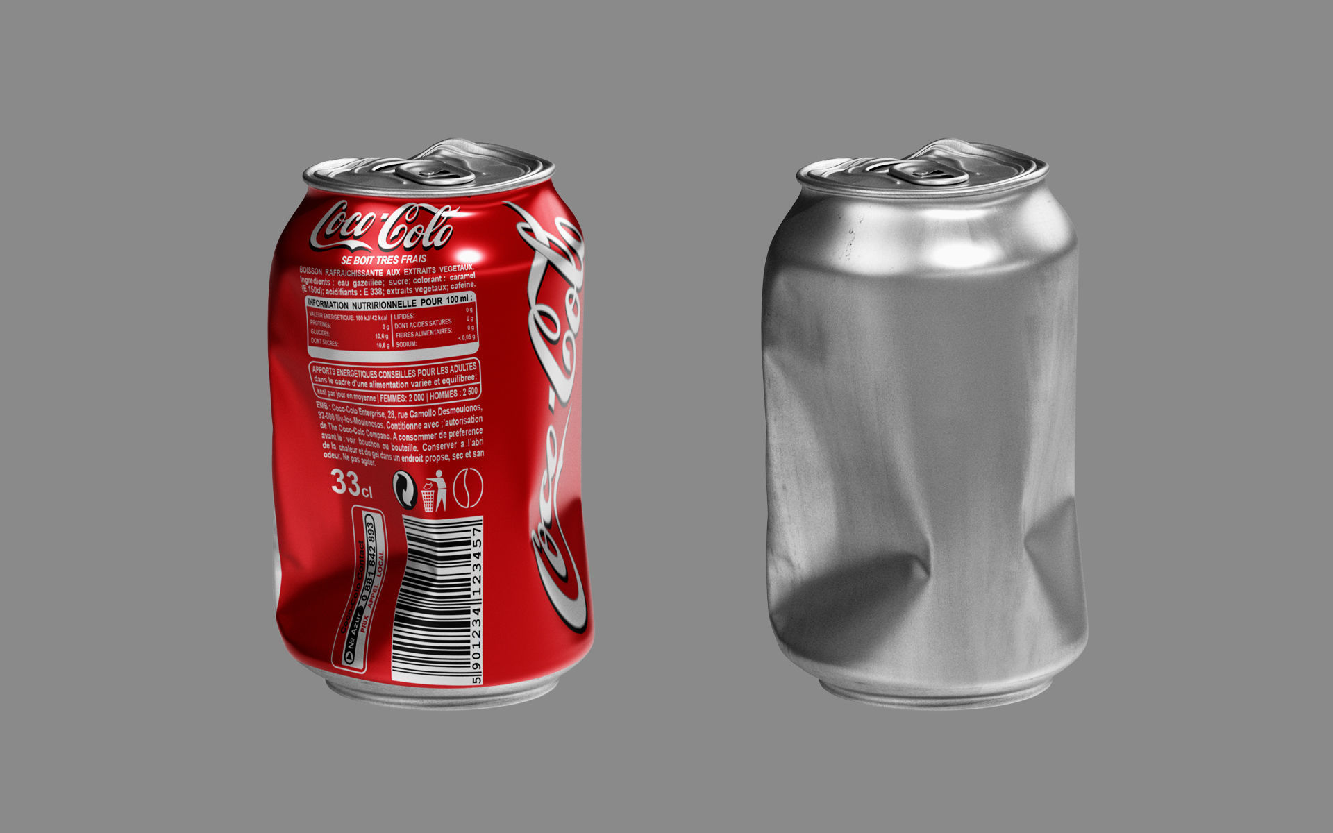 Crushed Soda Can 01 3D model_11