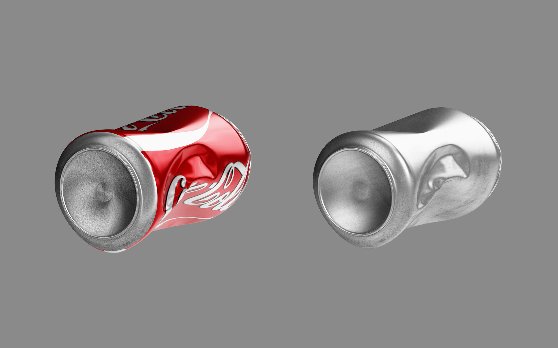 Crushed Soda Can 01 3D model_4