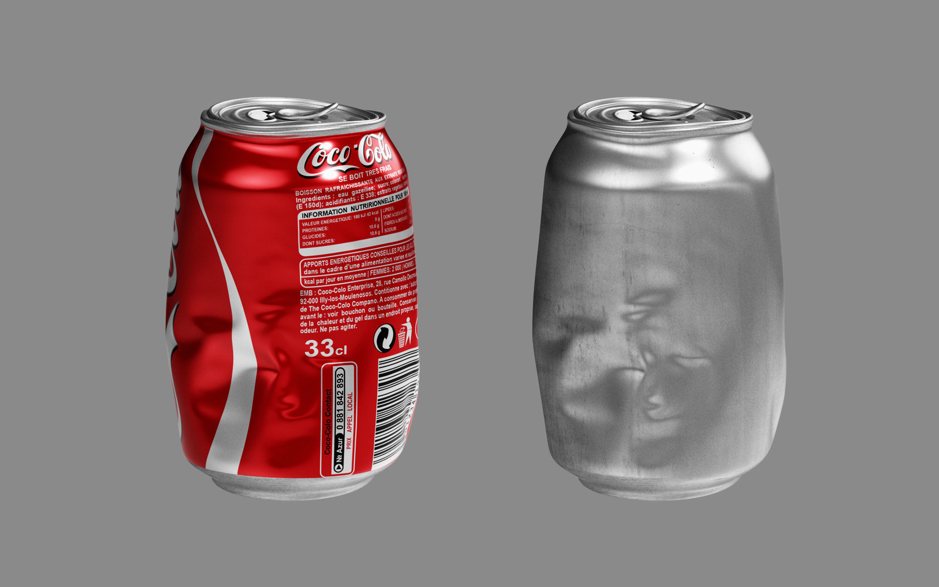 Crushed Soda Can 02 3D model_11
