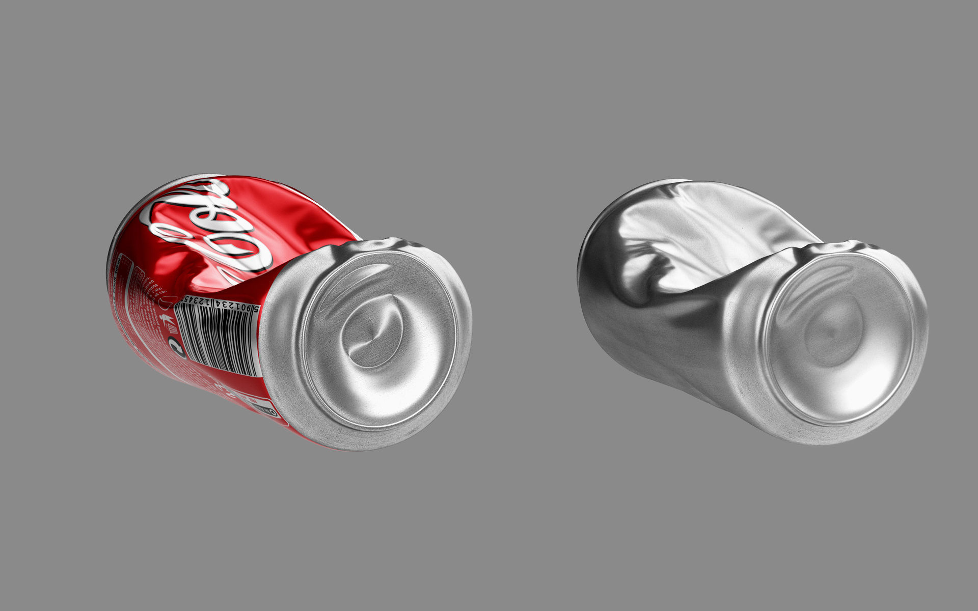 Crushed Soda Can 02 3D model_5