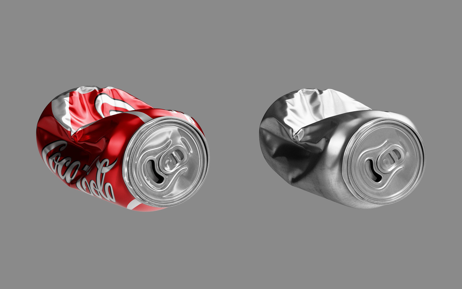 Crushed Soda Can 02 3D model_2