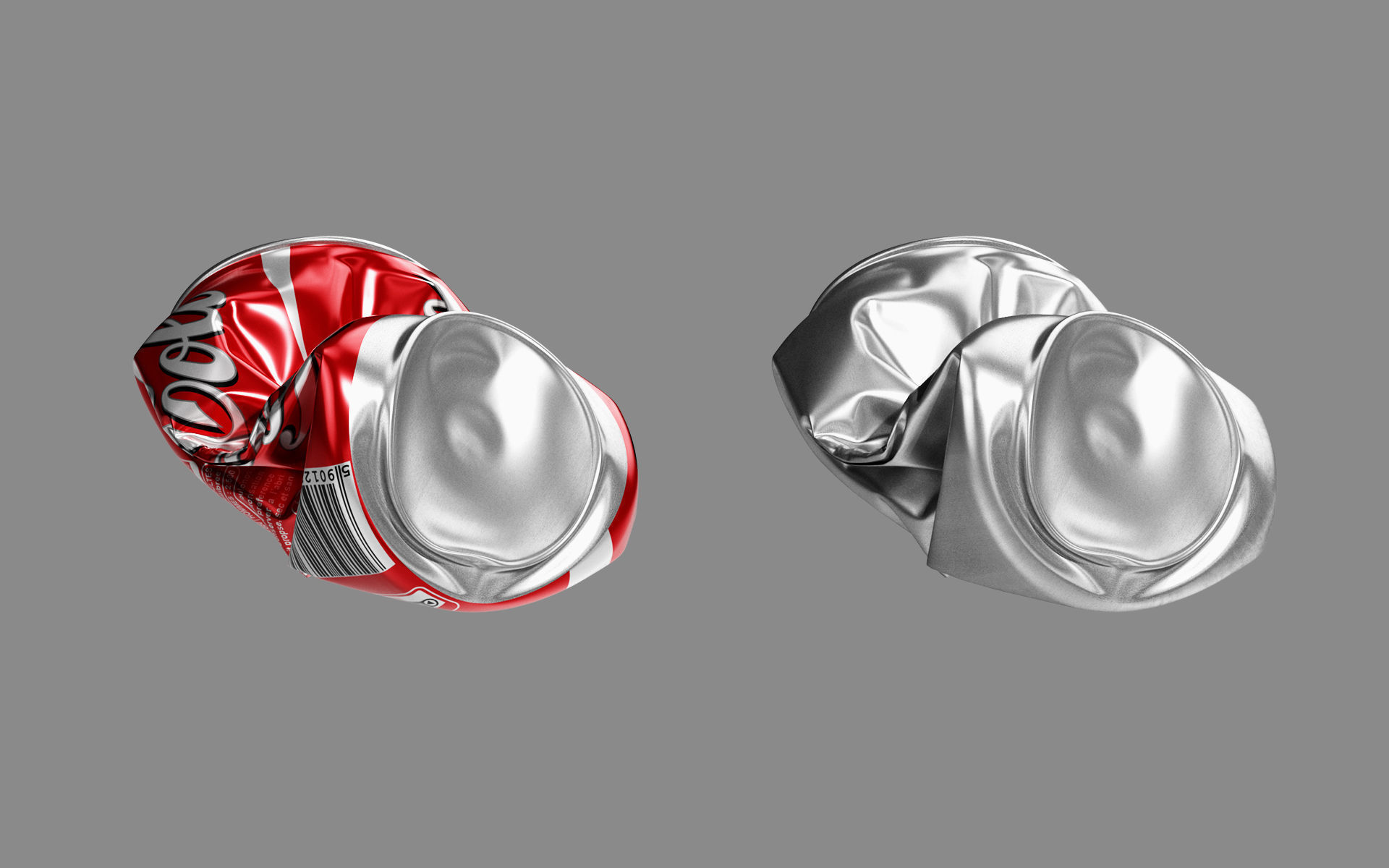 Crushed Soda Can 04 3D model_3