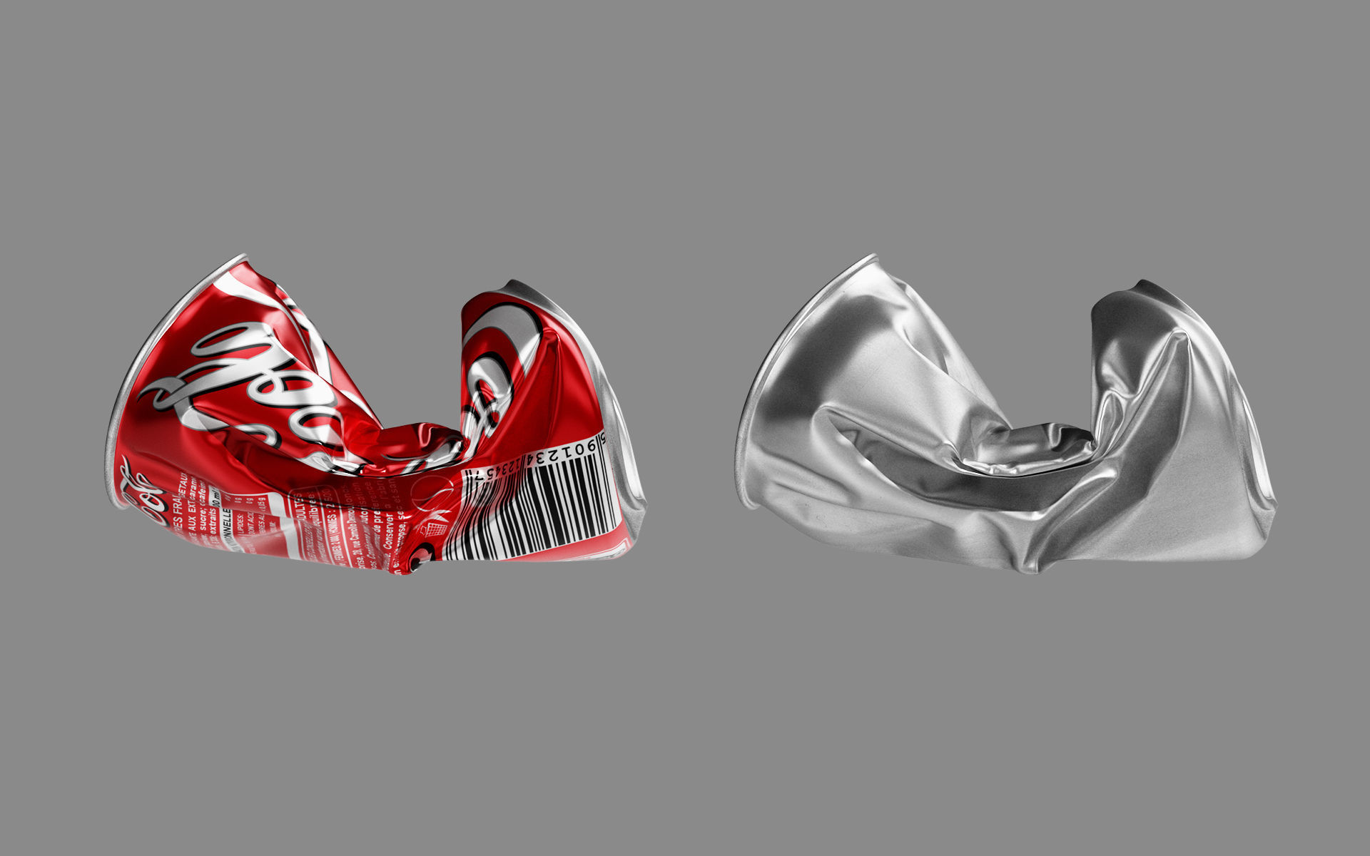 Crushed Soda Can 04 3D model_4