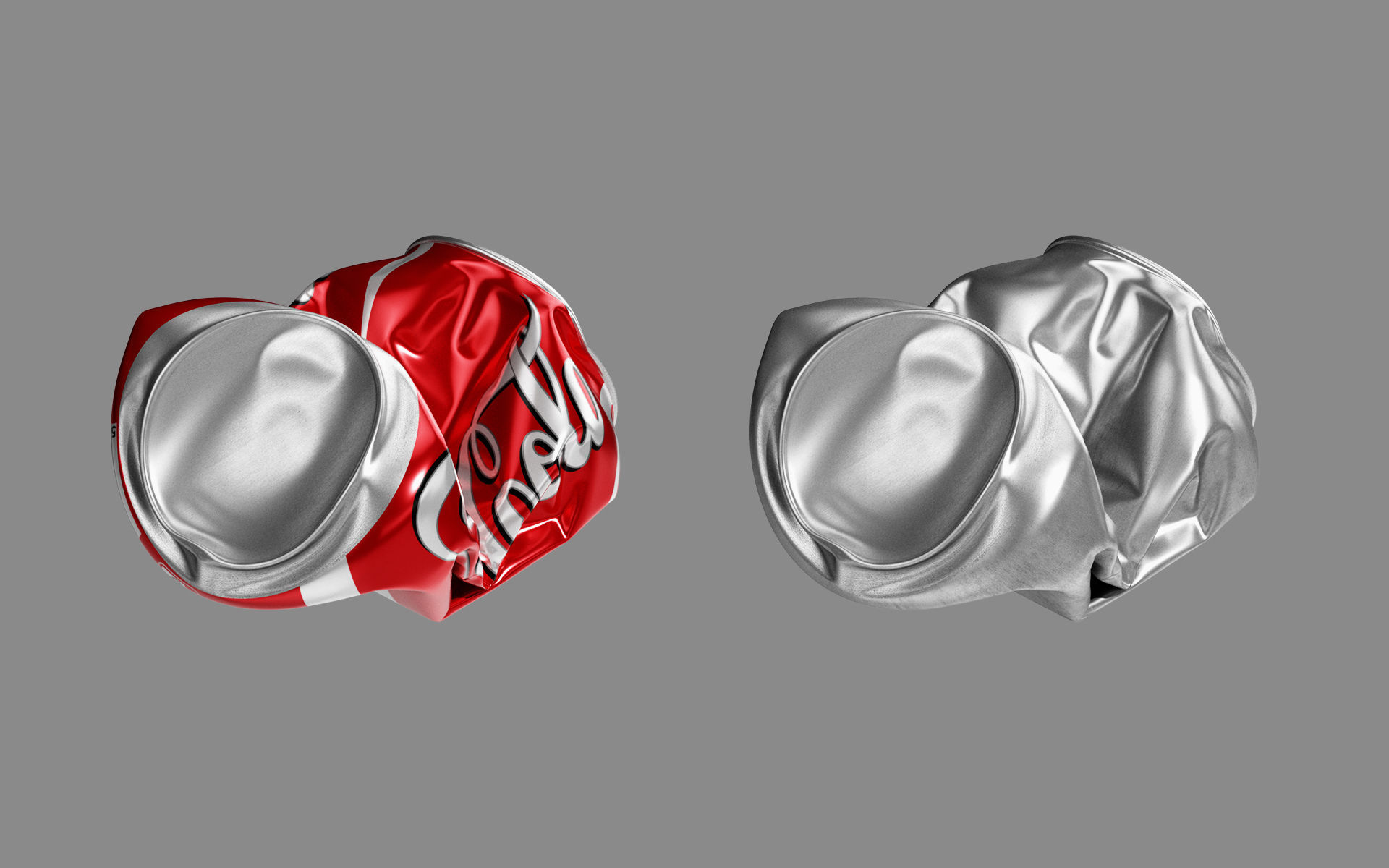Crushed Soda Can 04 3D model_2