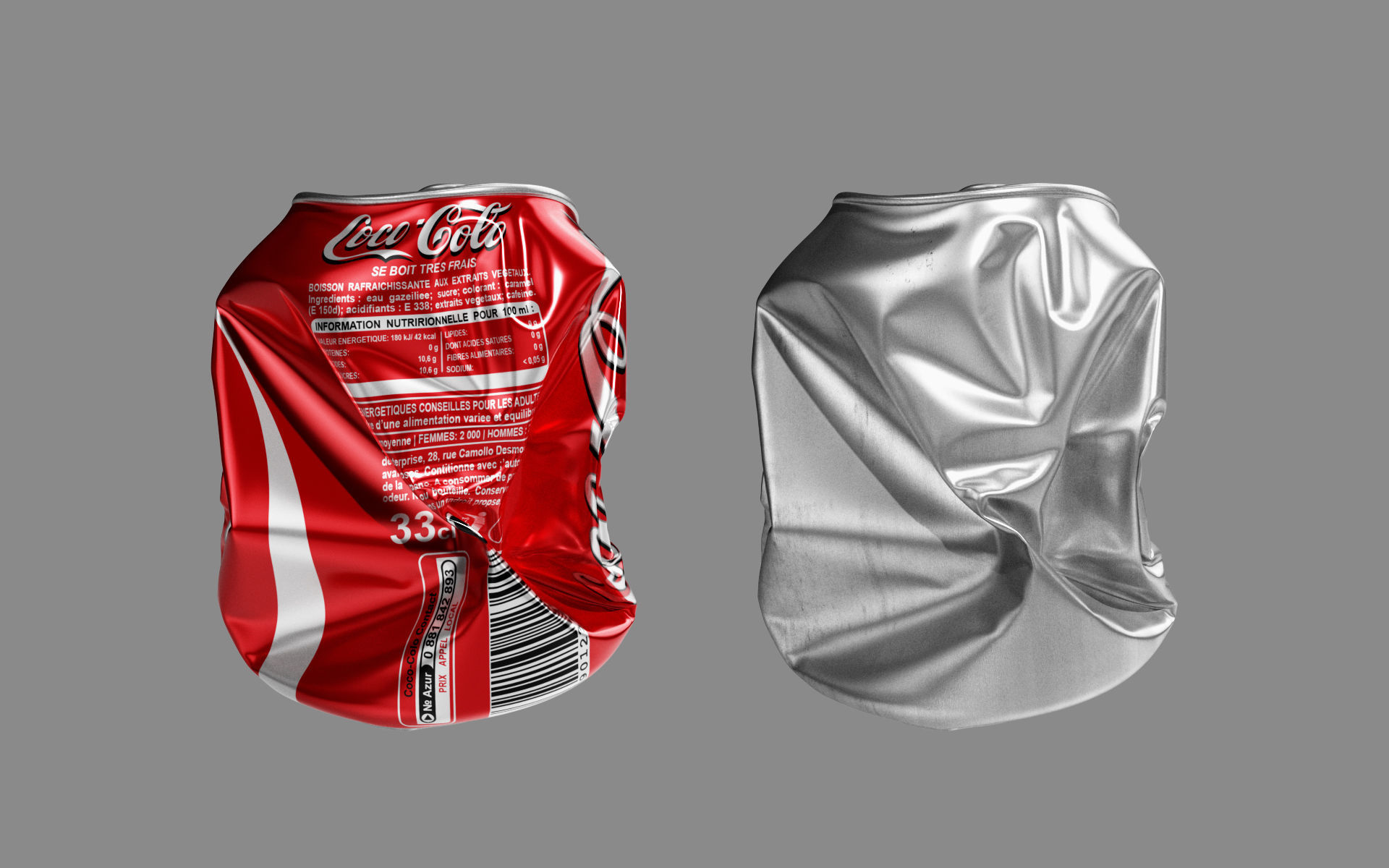 Crushed Soda Can 04 3D model_11