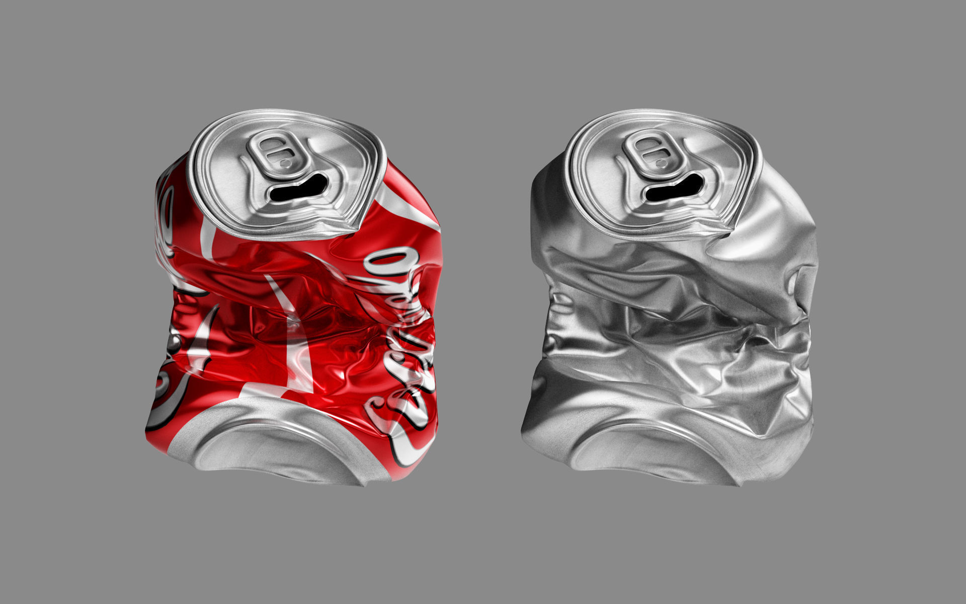 Crushed Soda Can 04 3D model_8