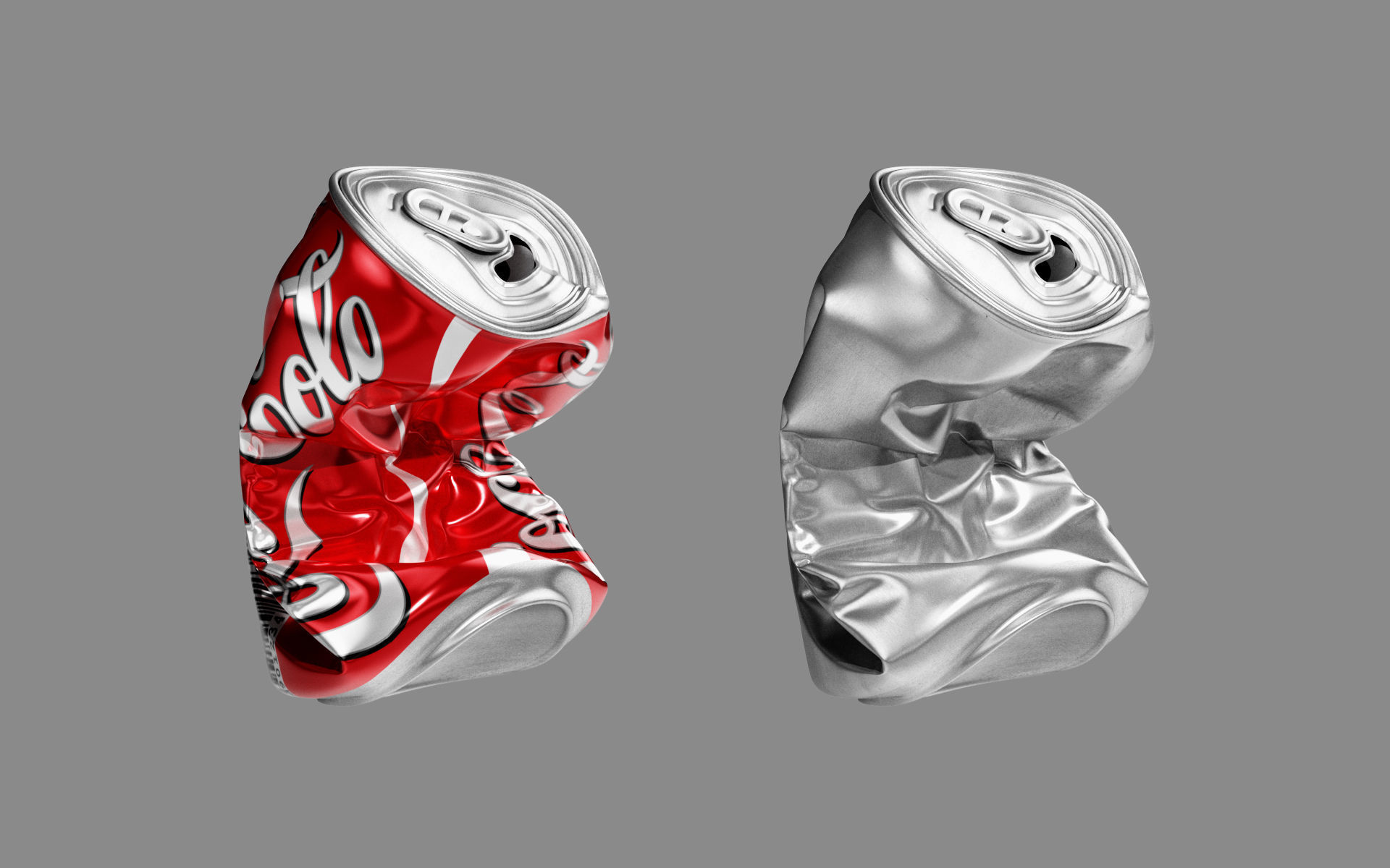 Crushed Soda Can 04 3D model_9