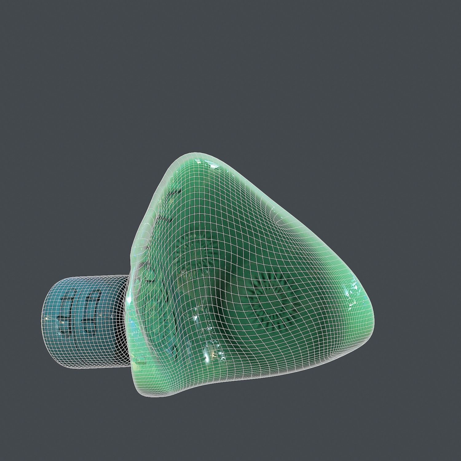 Gas mask helmet 3d model scifi Low-poly Low-poly 3D model Low-poly 3D model_7