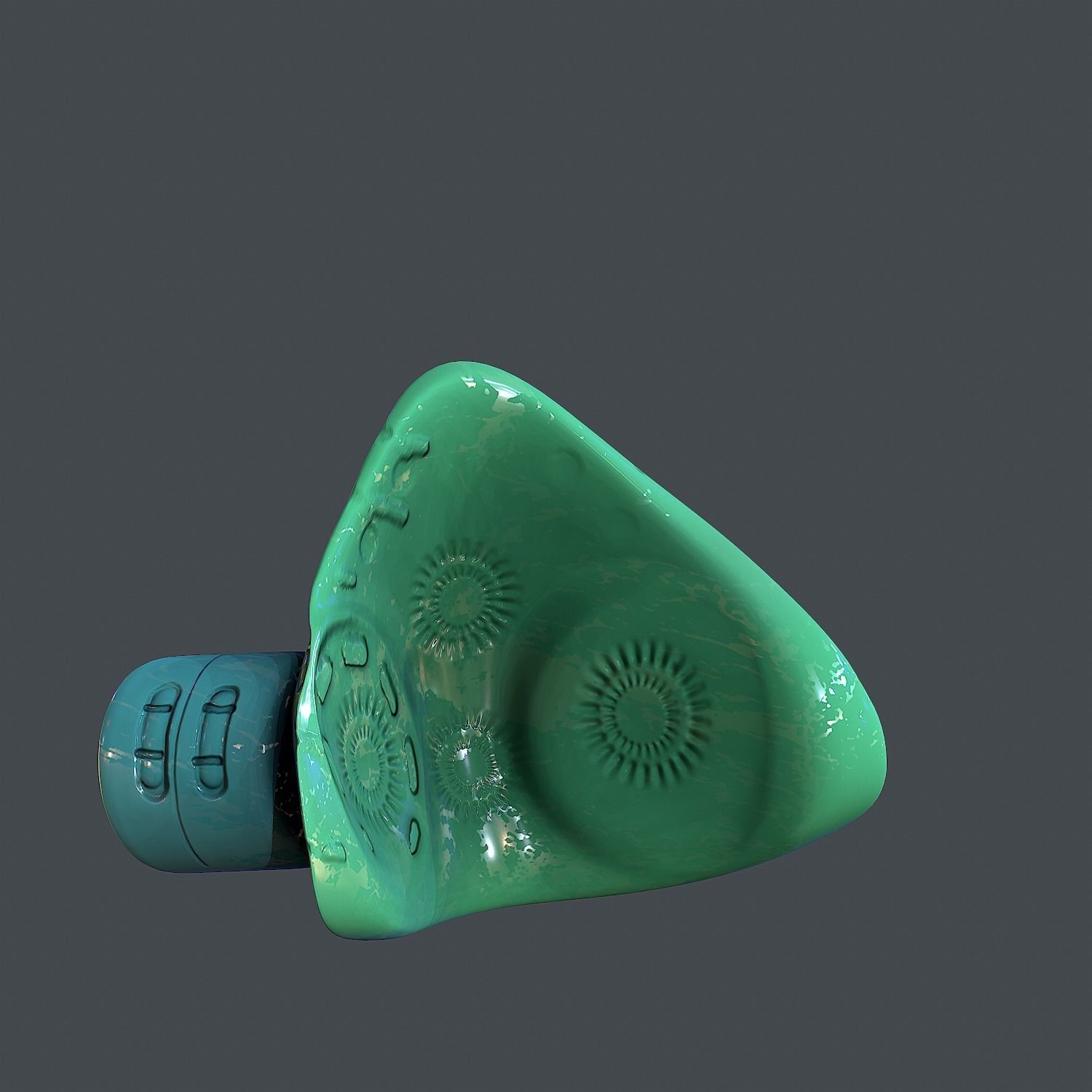 Gas mask helmet 3d model scifi Low-poly Low-poly 3D model Low-poly 3D model_6