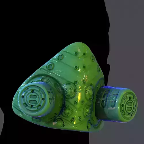 Gas mask helmet 3d model scifi Low-poly Low-poly 3D model