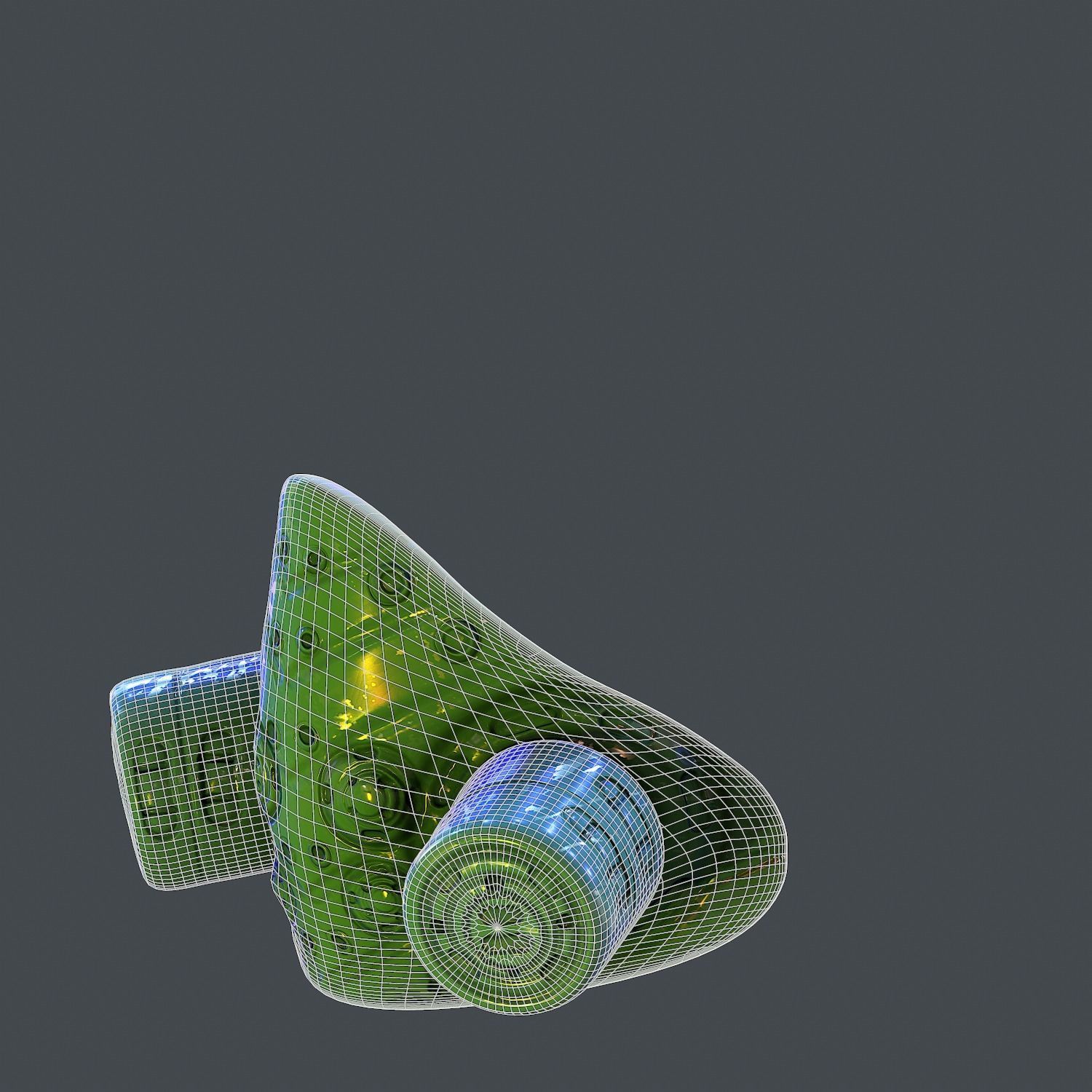 Gas mask helmet 3d model scifi Low-poly Low-poly 3D model Low-poly 3D model_8