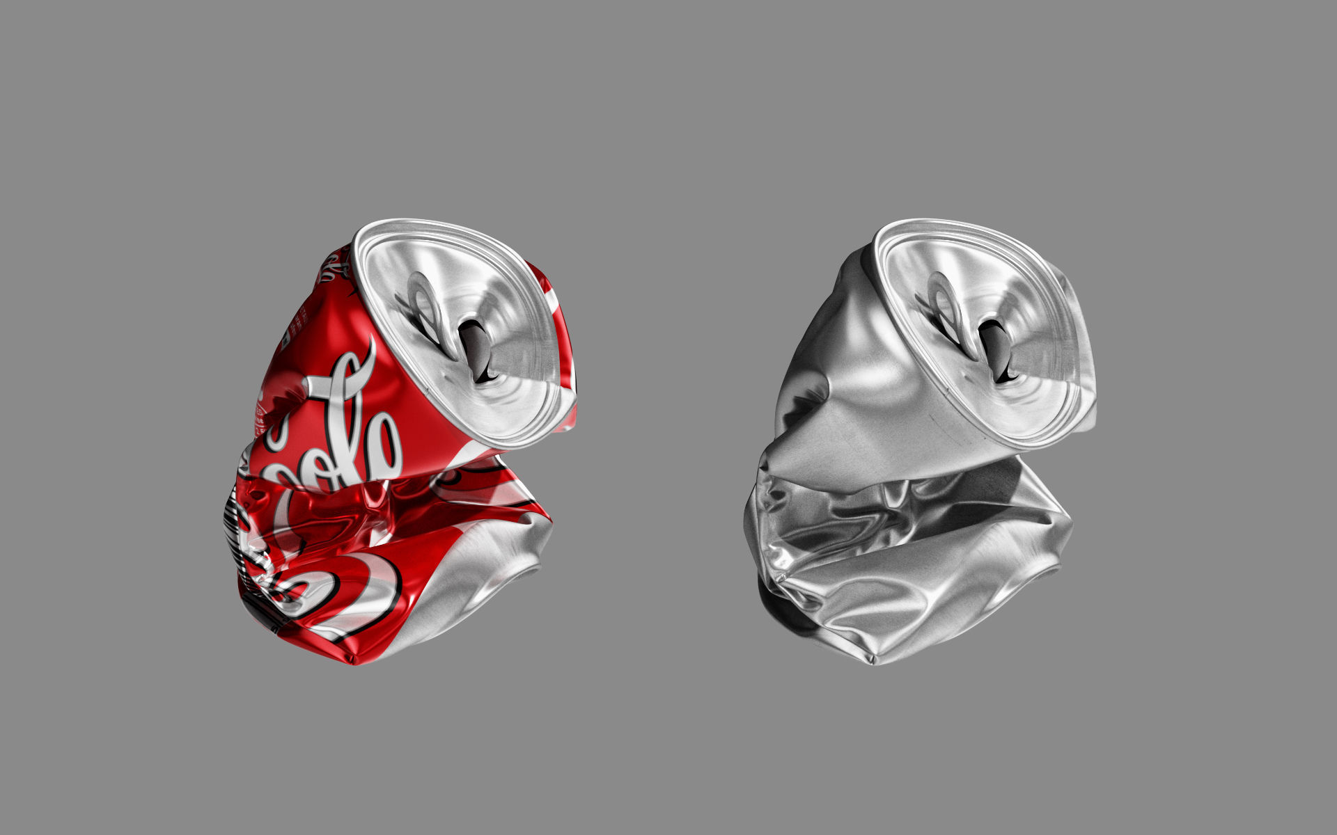 Crushed Soda Can 05 3D model_9