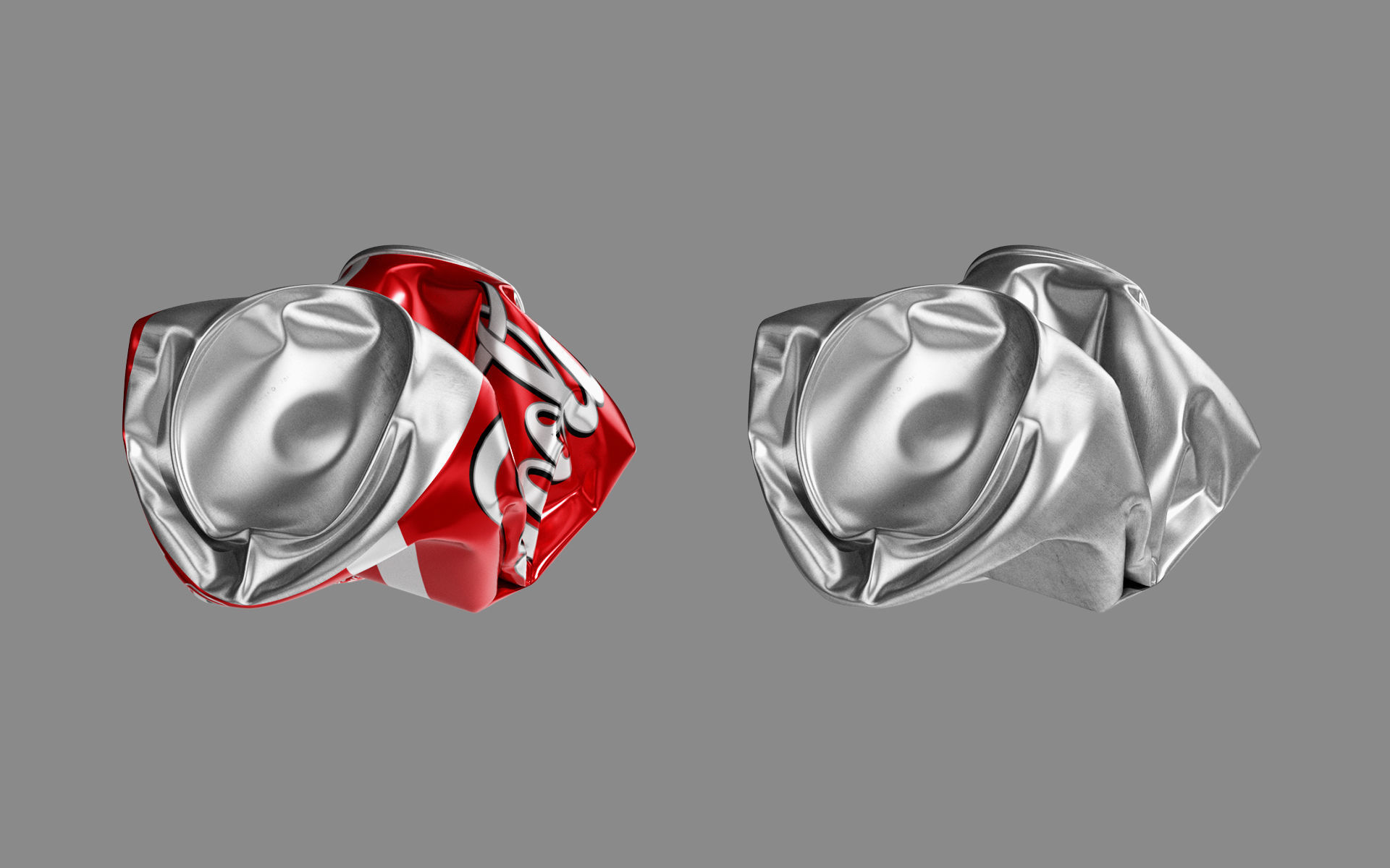 Crushed Soda Can 05 3D model_5
